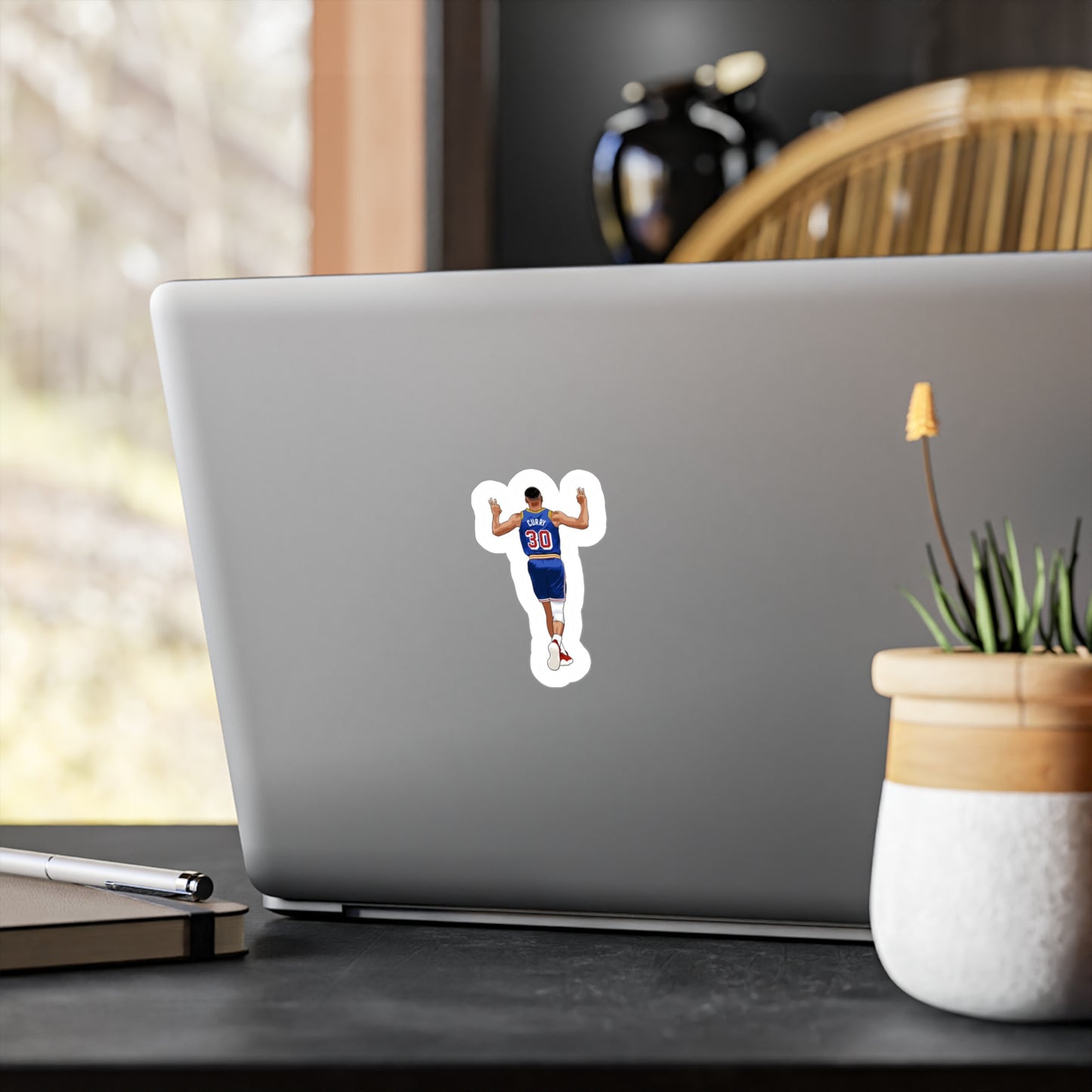 Steph Curry Sticker NBA Vinyl Decal for Laptop, Water Bottle, Warriors Fan Gift, Basketball Sticker, Sports Fan Accessory