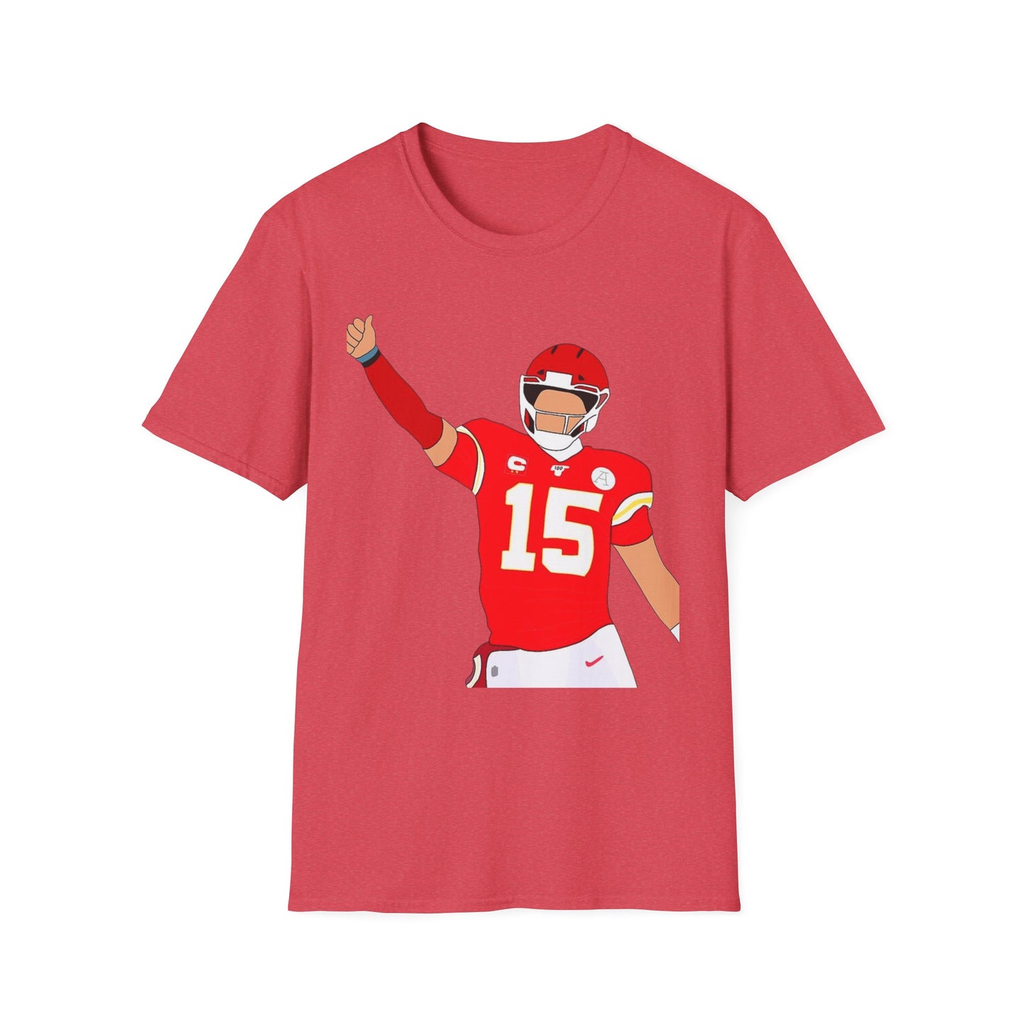 Mahomes Celebration Unisex Softstyle T-Shirt, Perfect for Game Day, Sports Fans, Gift for Him/Her, Casual Wear, Team Spirit