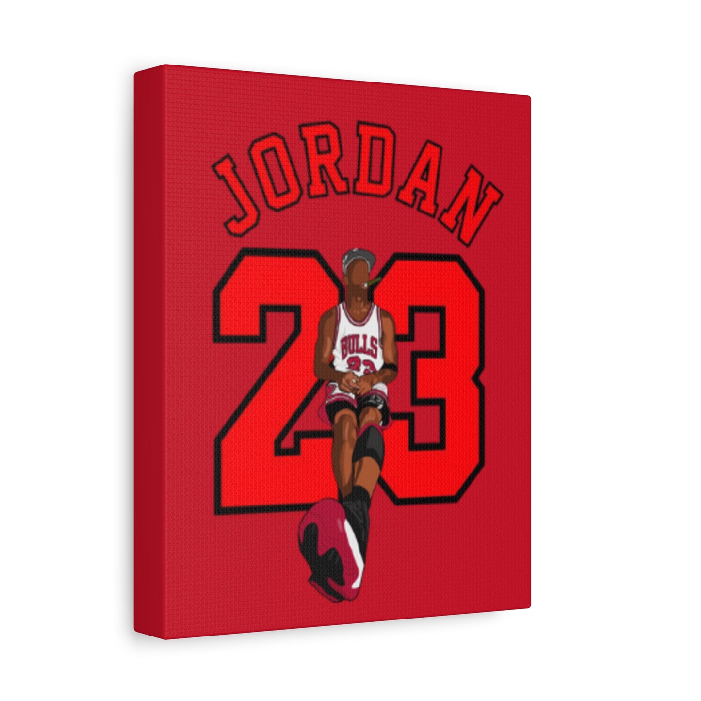 MJ Jersey Canvas Print , Jordan-Inspired Wall Art, Basketball Decor for Sports Fans, Chicago Bulls Gift