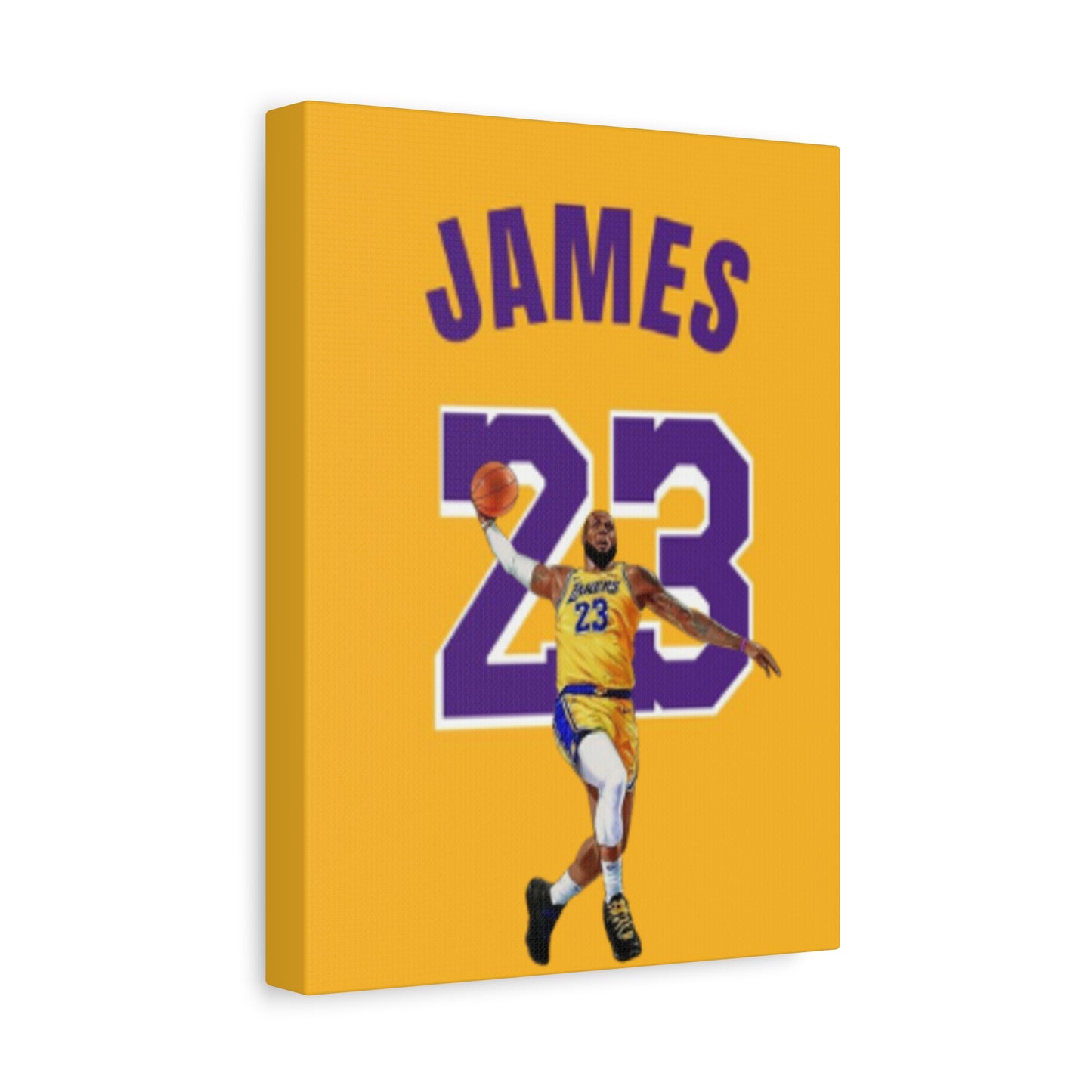 LeBron James Canvas Art, Lakers Basketball Wall Decor, Gift for Lakers Fans, Sports Room & Home Decor, Gift For Lebron Fans