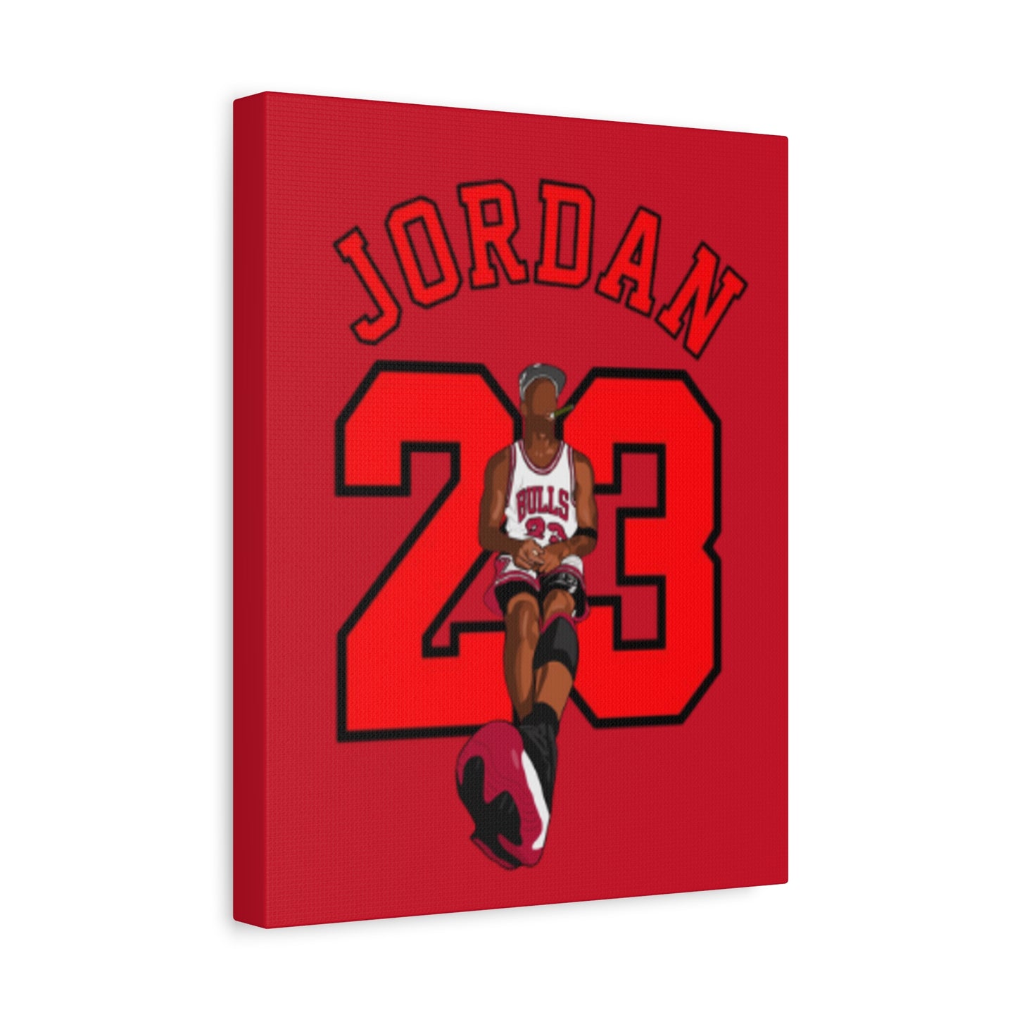 MJ Jersey Canvas Print , Jordan-Inspired Wall Art, Basketball Decor for Sports Fans, Chicago Bulls Gift