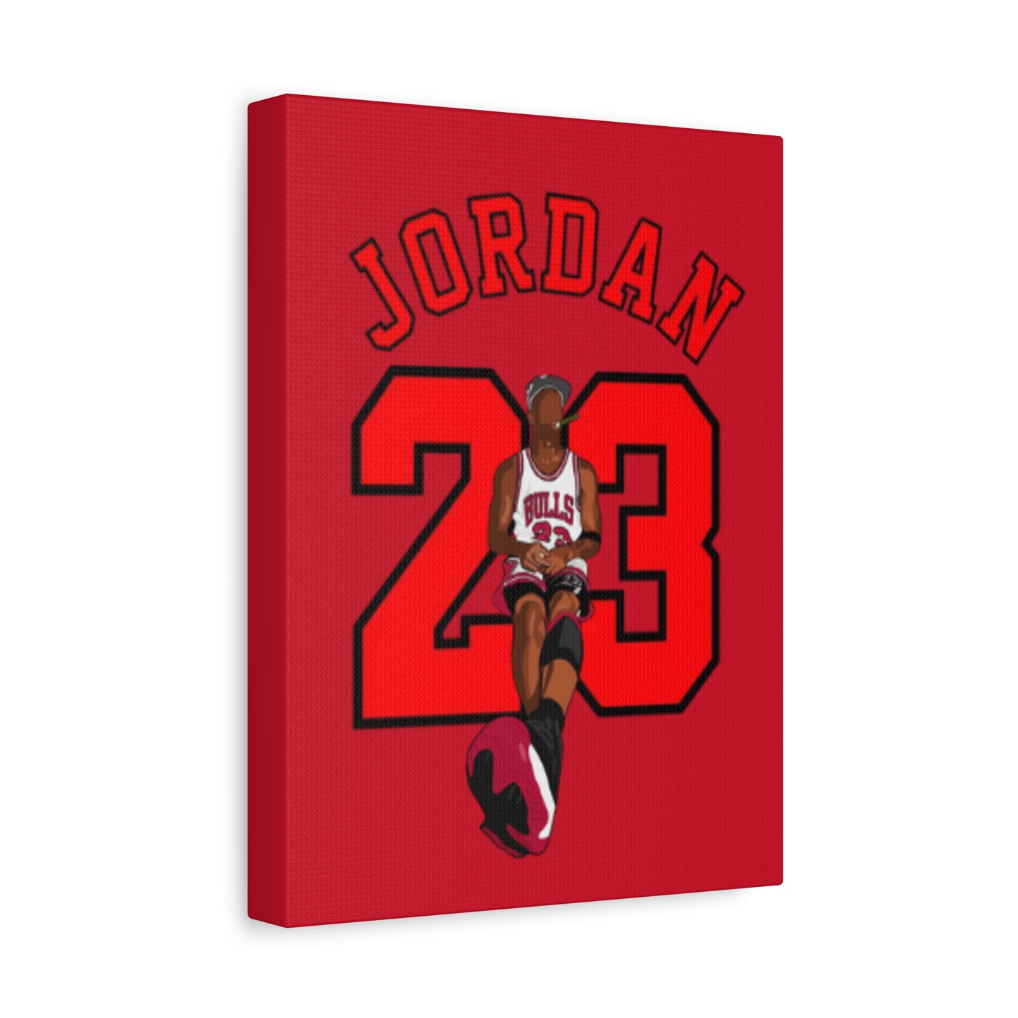MJ Jersey Canvas Print , Jordan-Inspired Wall Art, Basketball Decor for Sports Fans, Chicago Bulls Gift