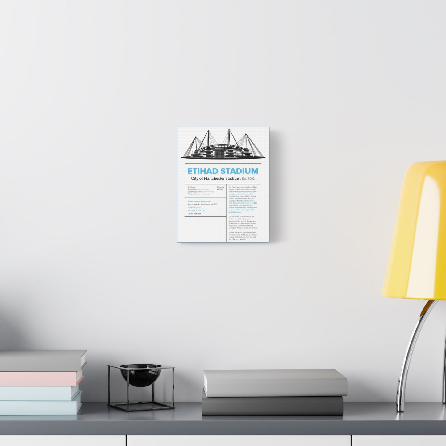 Etihad Stadium Canvas Print, Manchester City