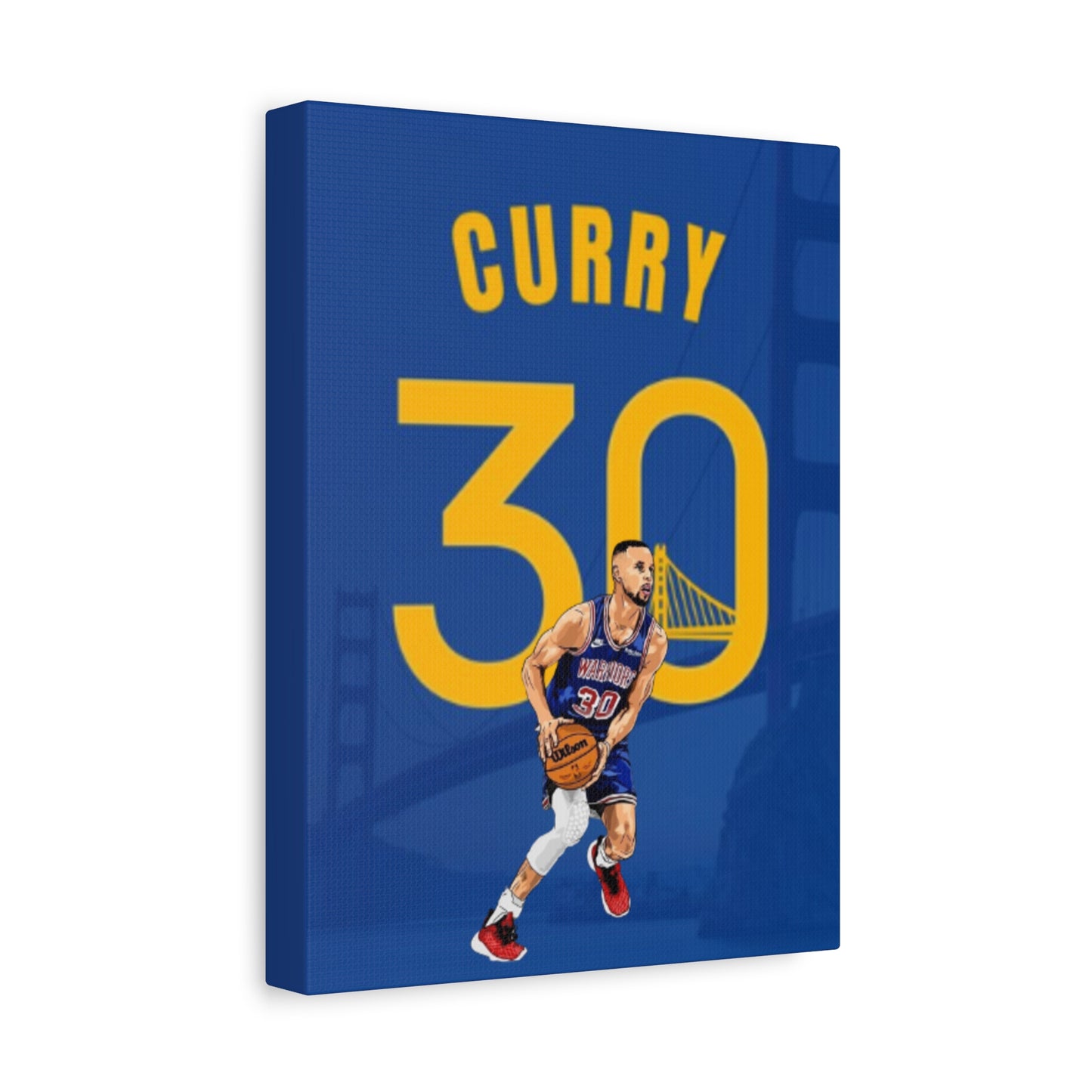 Steph Curry Canvas Print | Golden State Warriors Wall Art | NBA Decor for Basketball Fans & Man Caves