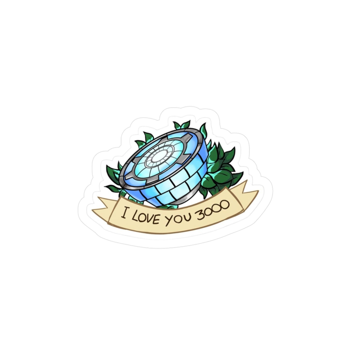 I Love You 3000 Vinyl Decal, Kiss-Cut Sticker Gift for Friends, Marvel Fans, Iron Man Fans, Superhero Lovers