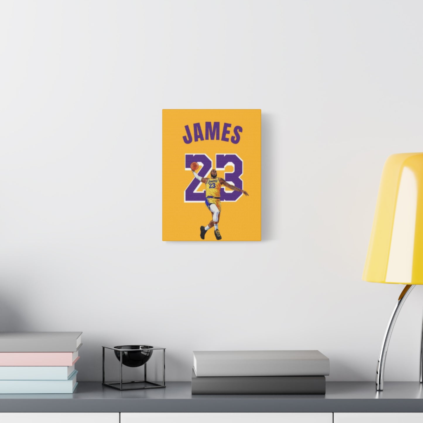 LeBron James Canvas Art, Lakers Basketball Wall Decor, Gift for Lakers Fans, Sports Room & Home Decor, Gift For Lebron Fans