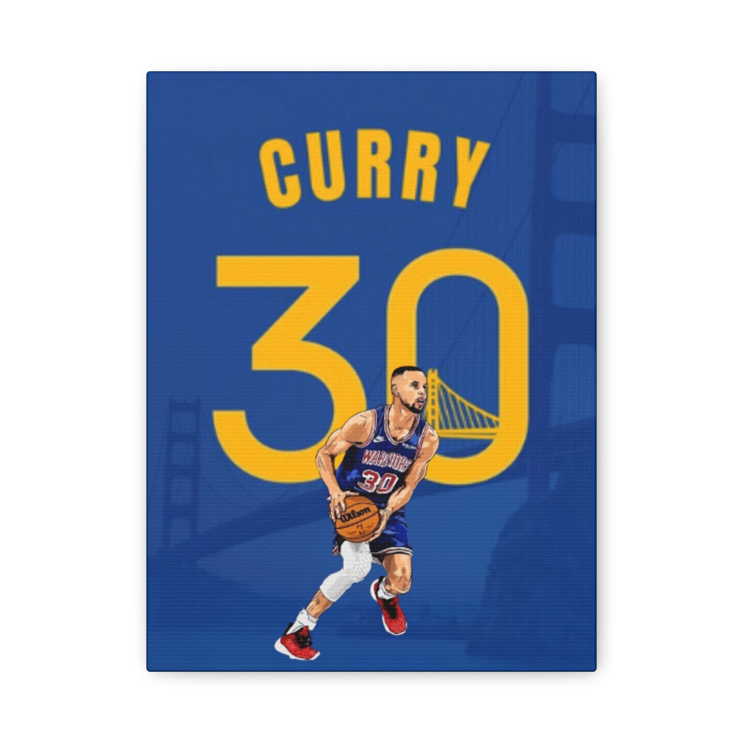 Steph Curry Canvas Print | Golden State Warriors Wall Art | NBA Decor for Basketball Fans & Man Caves