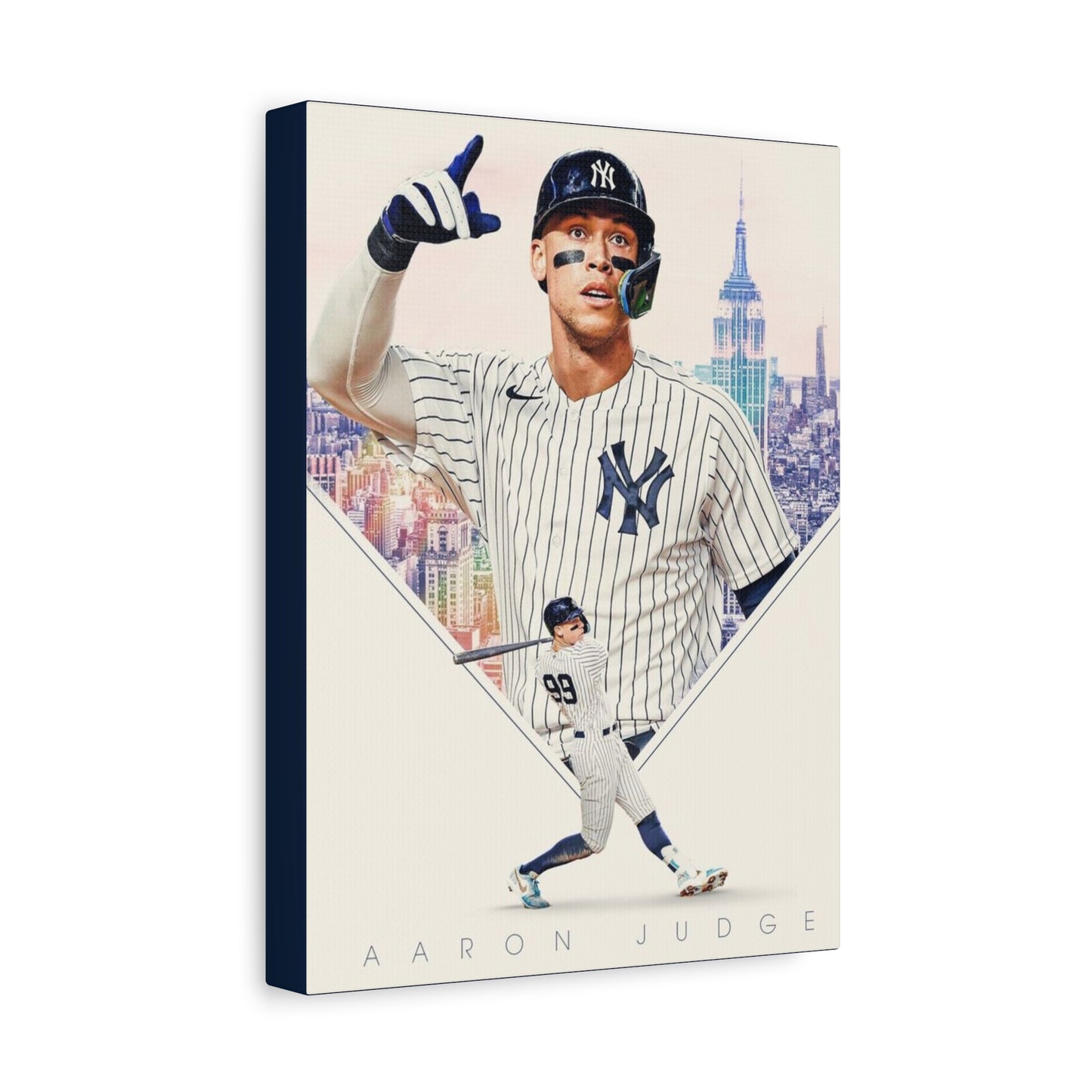 Aaron Judge Canvas Wall Art New York Yankees Poster Print, Baseball Fan Gift, Bronx Bombers Decor, Sports Artwork for Home or Office