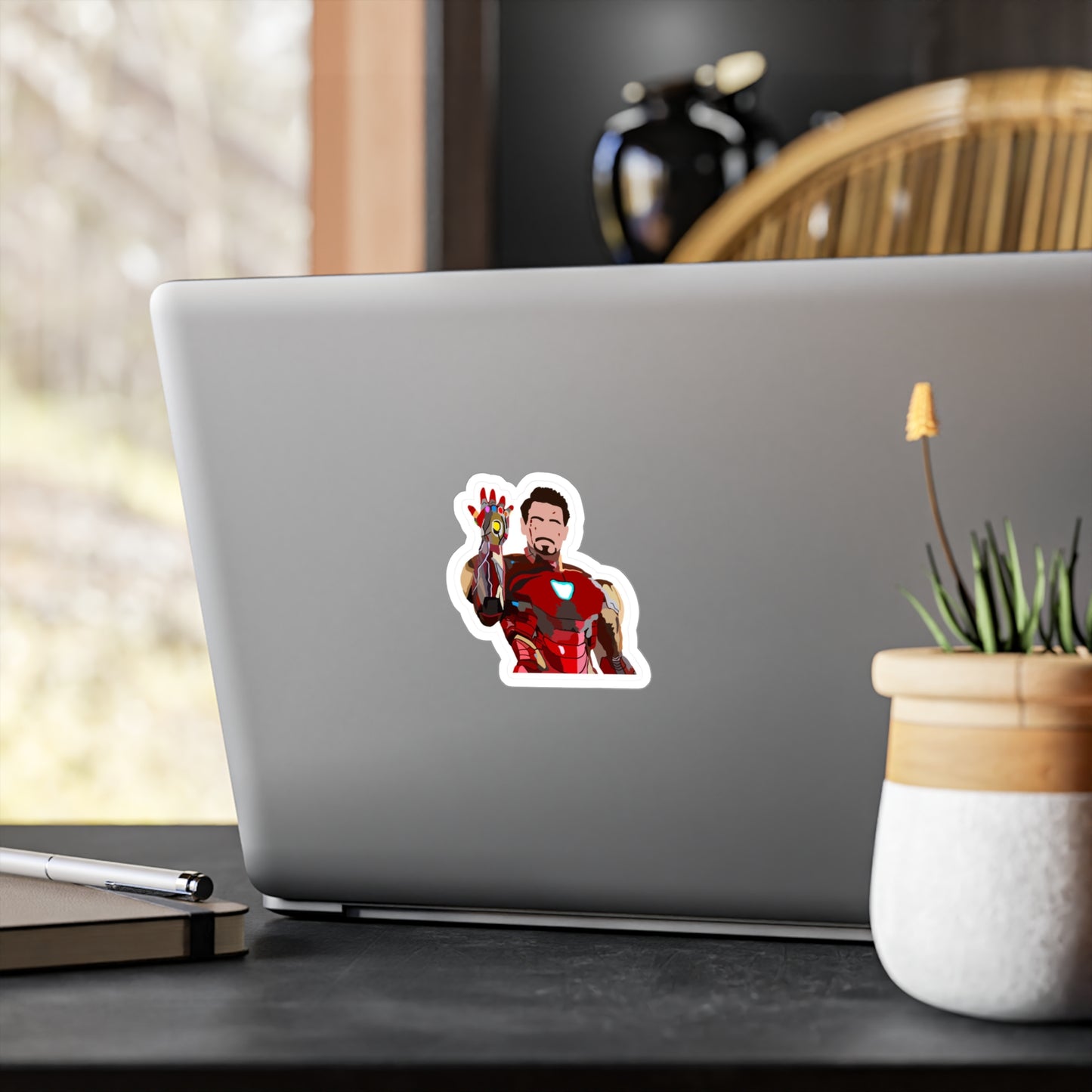Heroic Iron Man Vinyl Decal, Kiss-Cut Sticker for Laptops, Cars, Water Bottles, Gifts for Superhero Fans & Unique Wall Decor