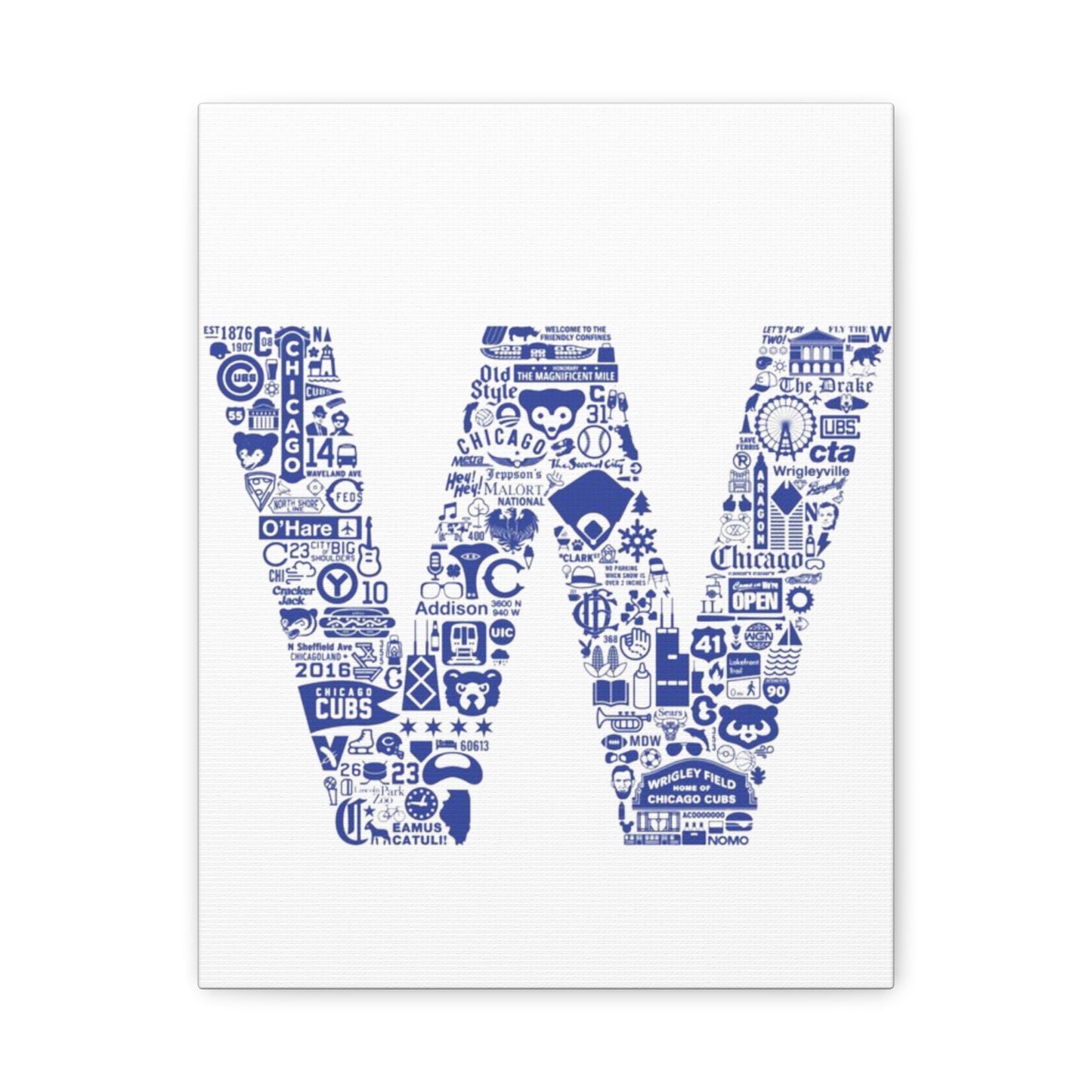 Chicago Cubs W Canvas Print