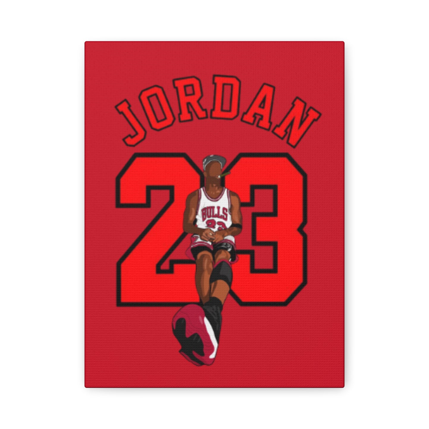 MJ Jersey Canvas Print , Jordan-Inspired Wall Art, Basketball Decor for Sports Fans, Chicago Bulls Gift