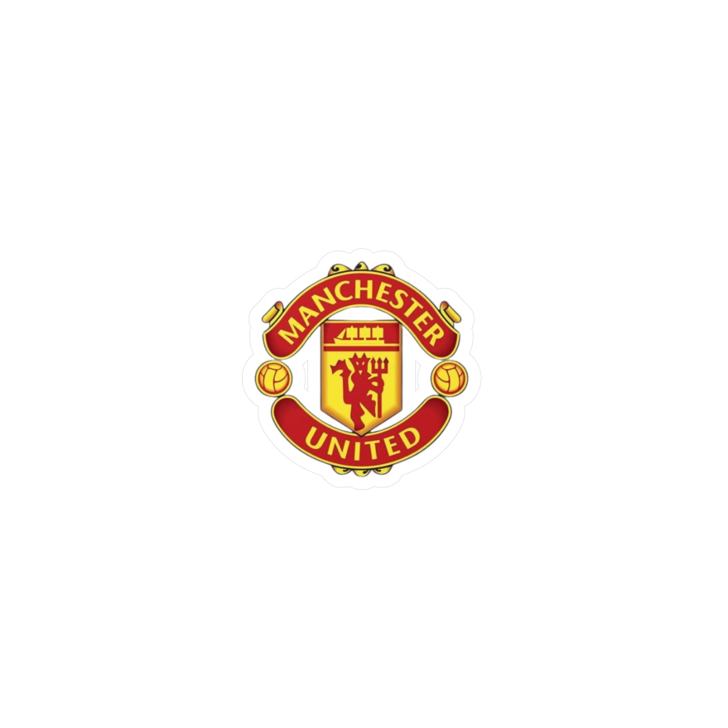 Manchester United Vinyl Decal, Kiss-Cut Football Sticker for Fans, Laptop Decals, Manchester United Fans, Team Spirit Decor