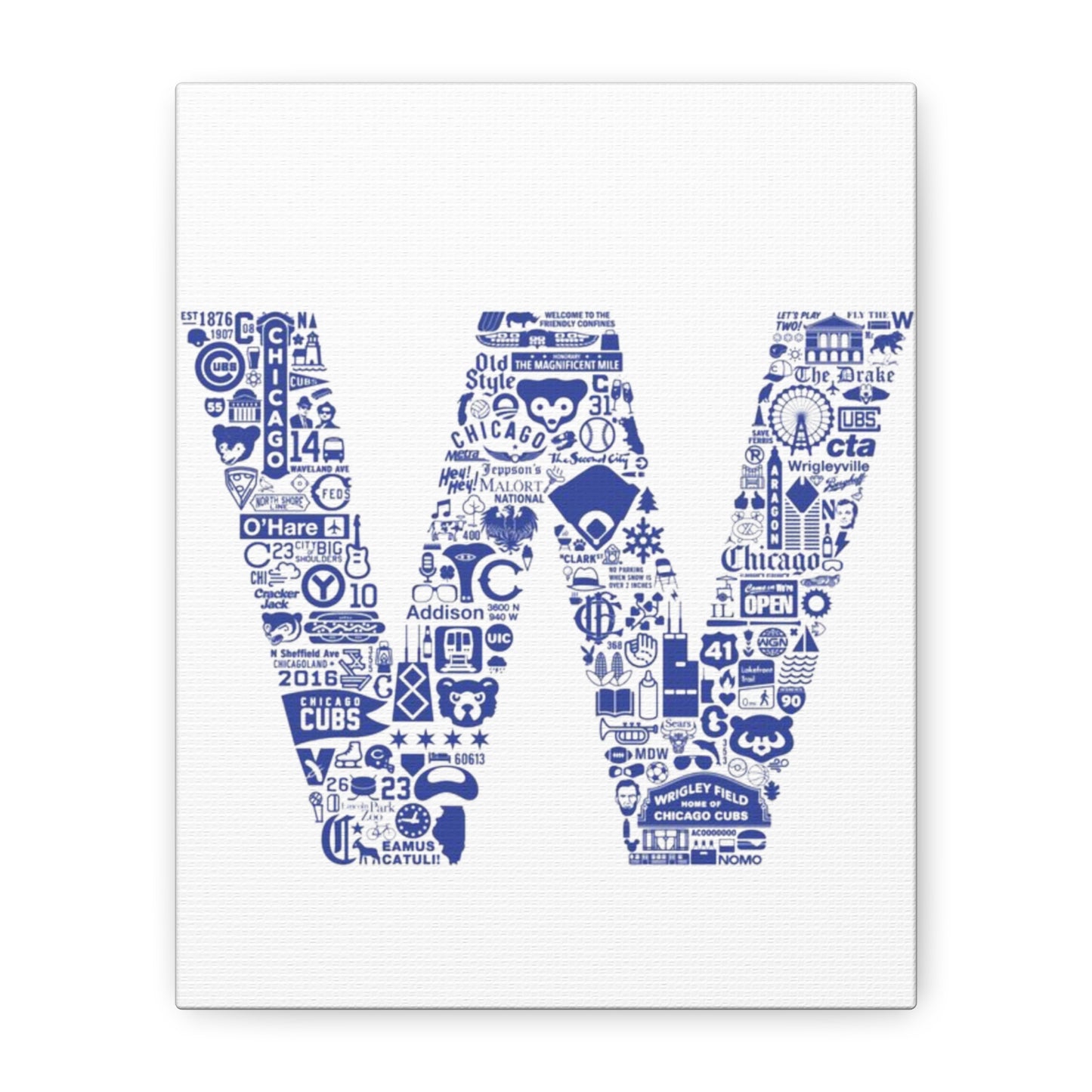 Chicago Cubs W Canvas Print
