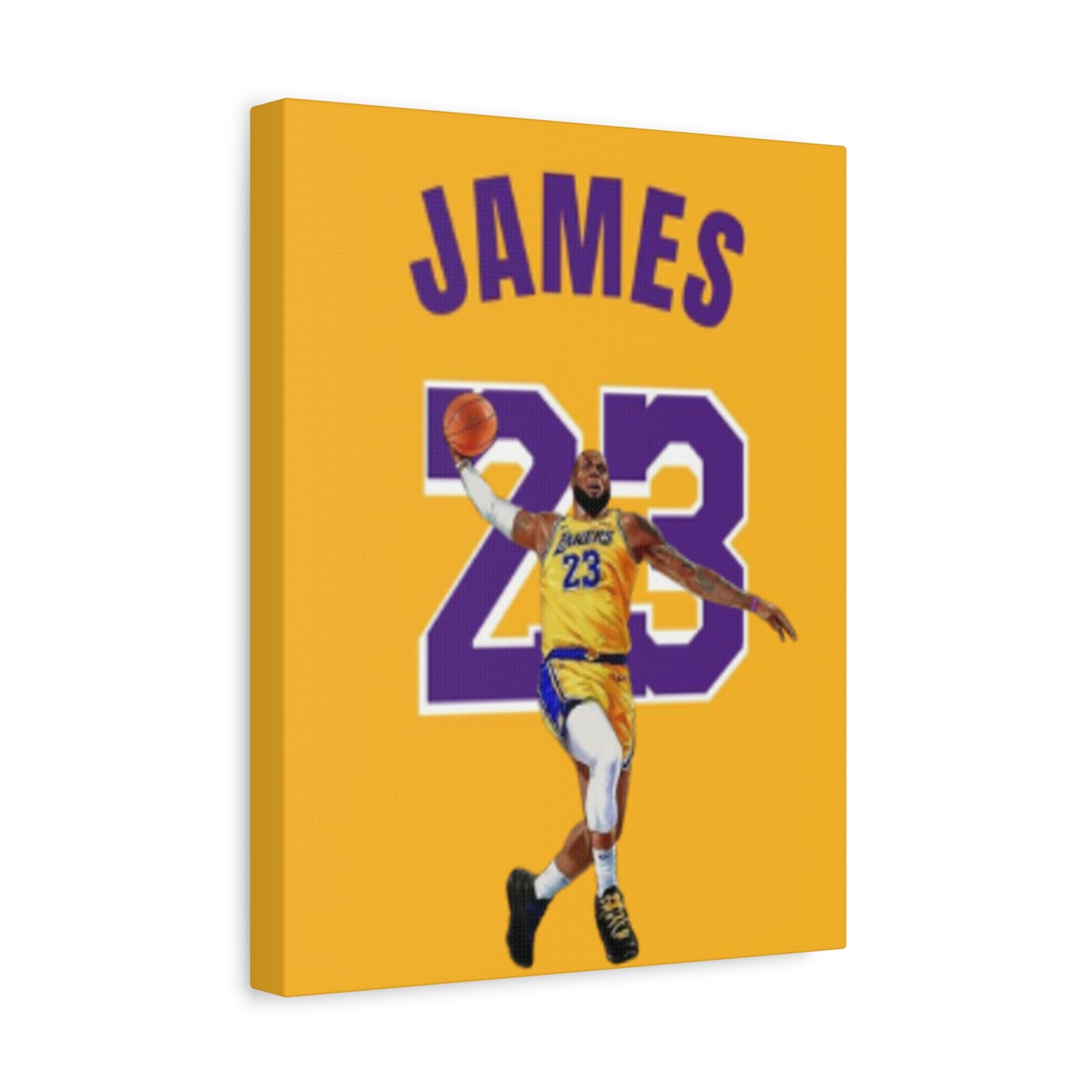 LeBron James Canvas Art, Lakers Basketball Wall Decor, Gift for Lakers Fans, Sports Room & Home Decor, Gift For Lebron Fans