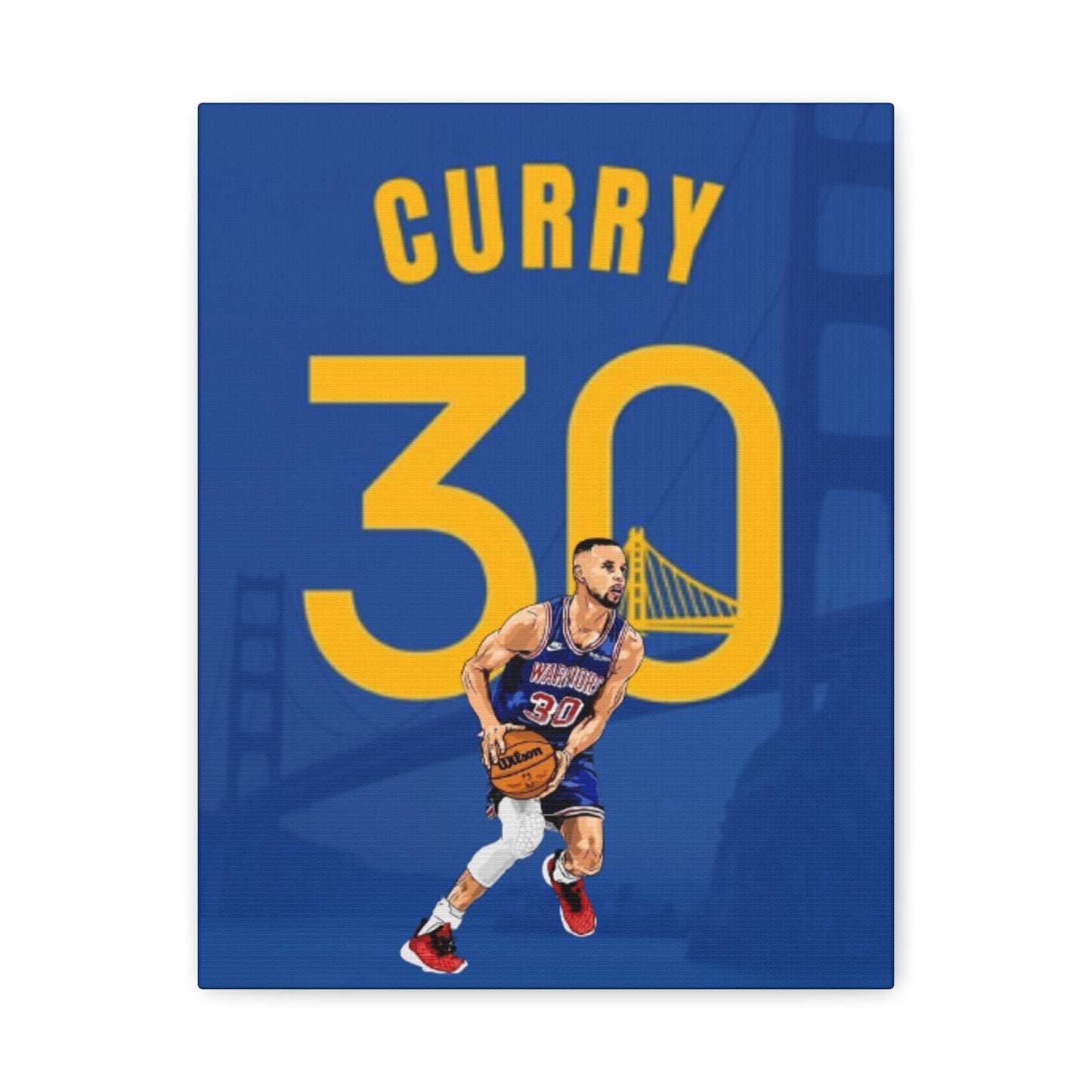 Steph Curry Canvas Print | Golden State Warriors Wall Art | NBA Decor for Basketball Fans & Man Caves