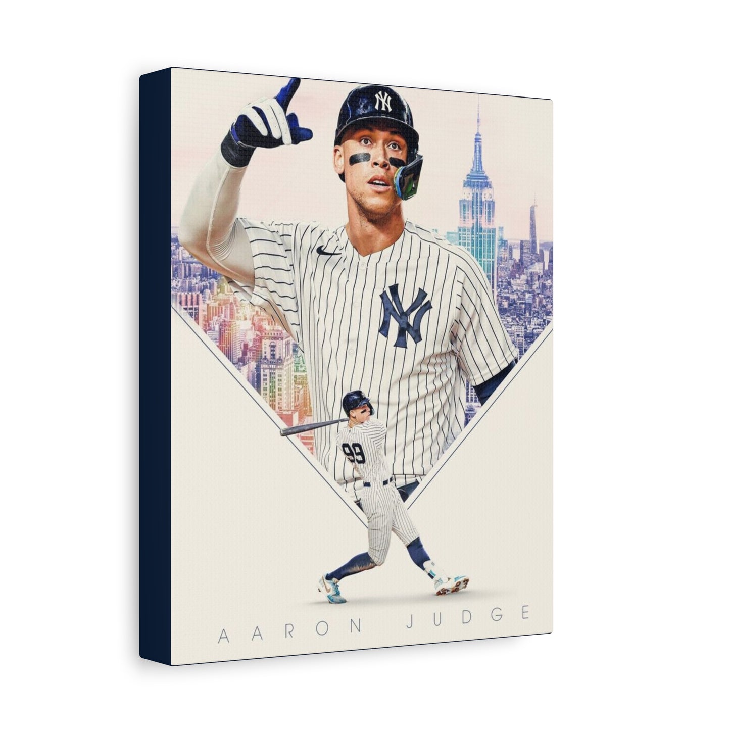Aaron Judge Canvas Wall Art New York Yankees Poster Print, Baseball Fan Gift, Bronx Bombers Decor, Sports Artwork for Home or Office