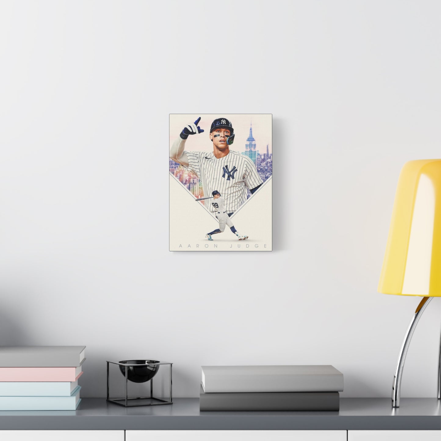 Aaron Judge Canvas Wall Art New York Yankees Poster Print, Baseball Fan Gift, Bronx Bombers Decor, Sports Artwork for Home or Office