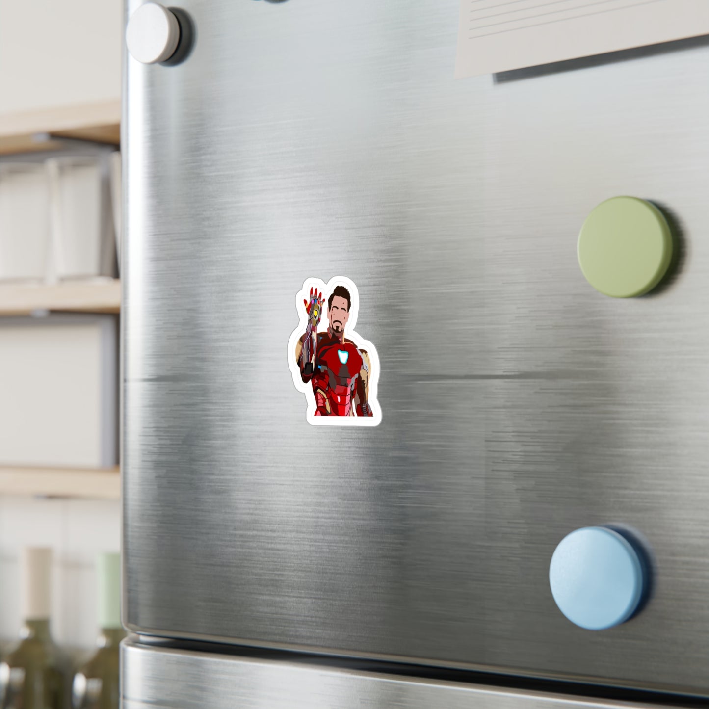 Heroic Iron Man Vinyl Decal, Kiss-Cut Sticker for Laptops, Cars, Water Bottles, Gifts for Superhero Fans & Unique Wall Decor
