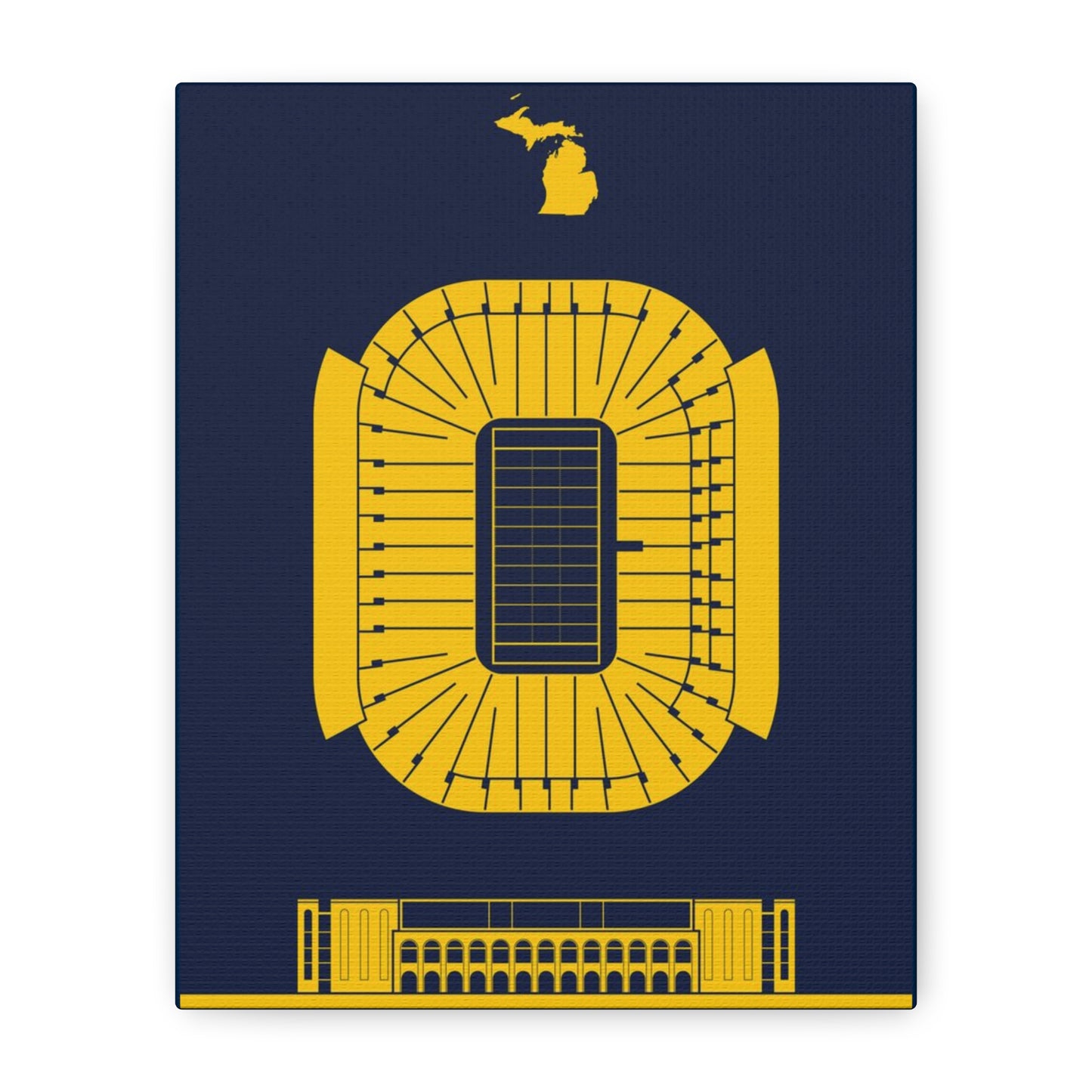 Michigan Stadium Canvas Print, Wolverines Stadium