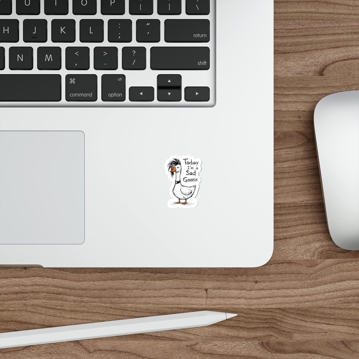 Sad Goose Die-Cut Stickers, Fun Laptop Decals, Cute Planner Decorations, Unique Gift for Friends, Quirky Art Stickers - Funny Animal Decals,