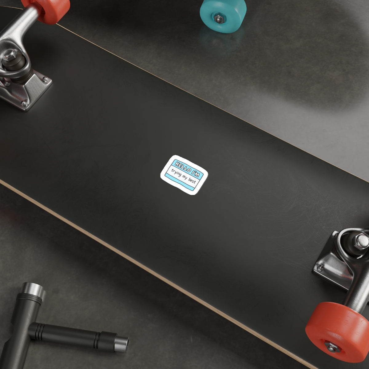 Motivational Die-Cut Stickers - Perfect for Laptops, Journals, Water Bottles, or Gifts | "Hello I'm Trying My Best" Design