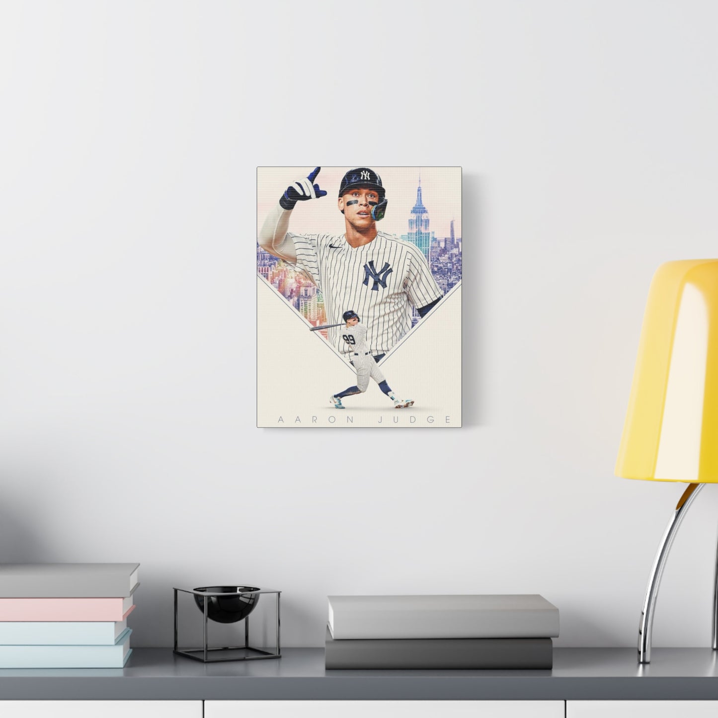 Aaron Judge Canvas Wall Art New York Yankees Poster Print, Baseball Fan Gift, Bronx Bombers Decor, Sports Artwork for Home or Office