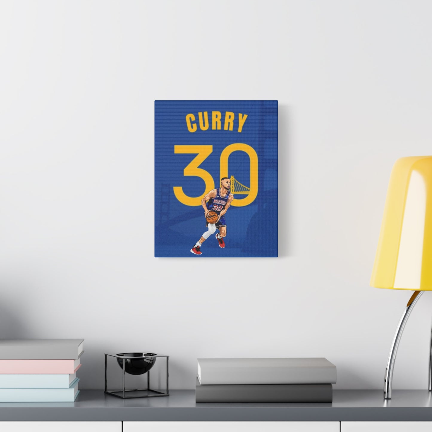 Steph Curry Canvas Print | Golden State Warriors Wall Art | NBA Decor for Basketball Fans & Man Caves