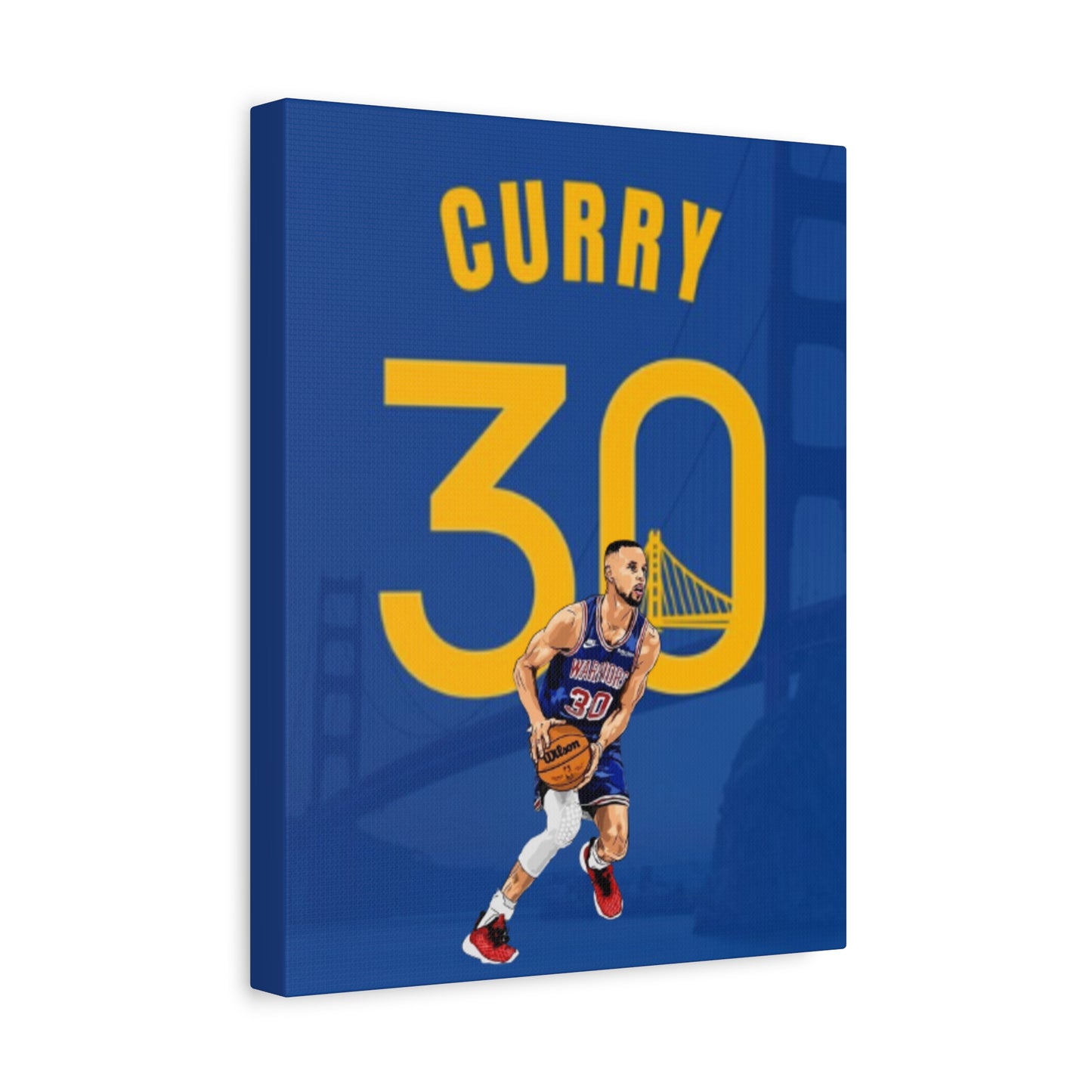 Steph Curry Canvas Print | Golden State Warriors Wall Art | NBA Decor for Basketball Fans & Man Caves