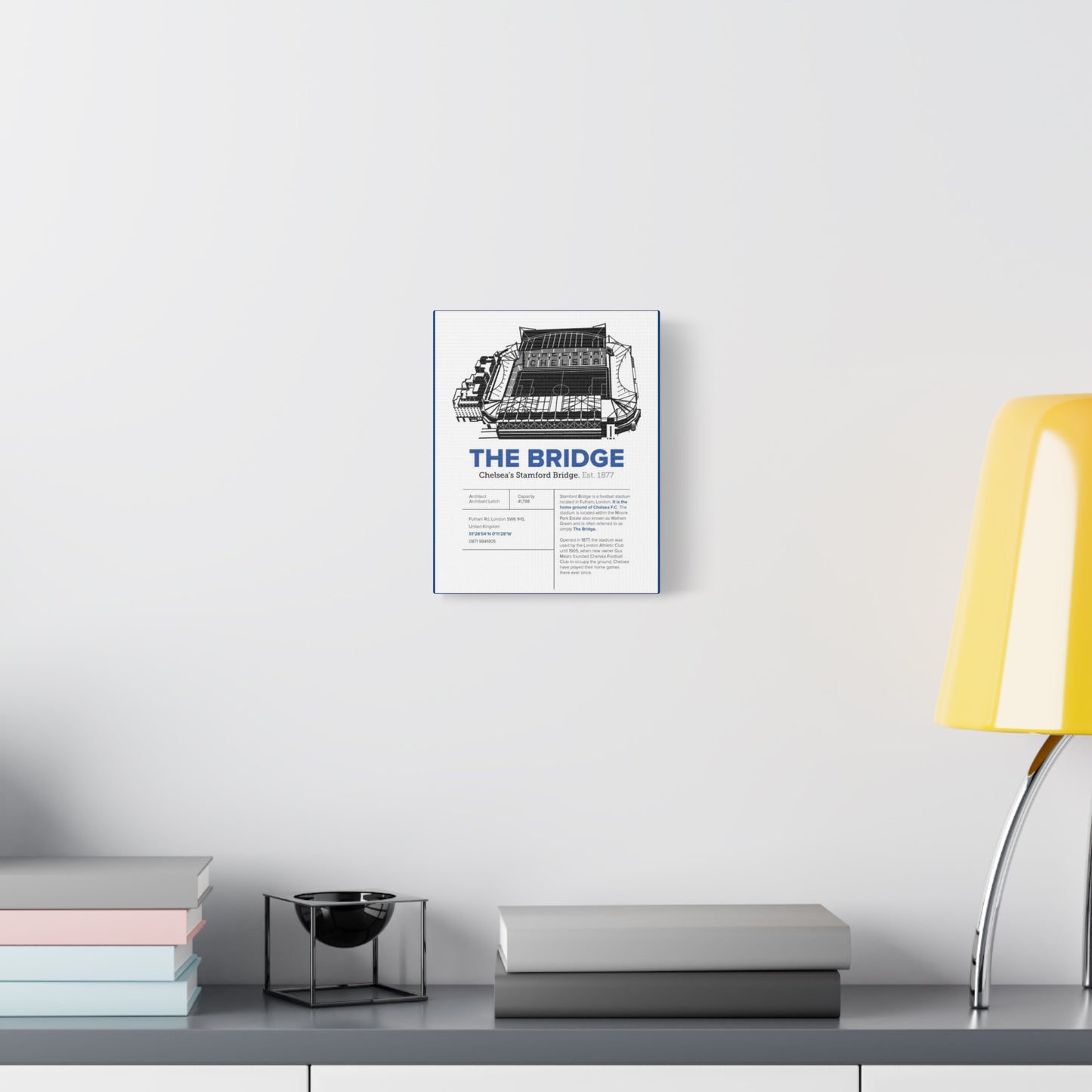 Chelsea Stadium Canvas Print, Stamford Bridge