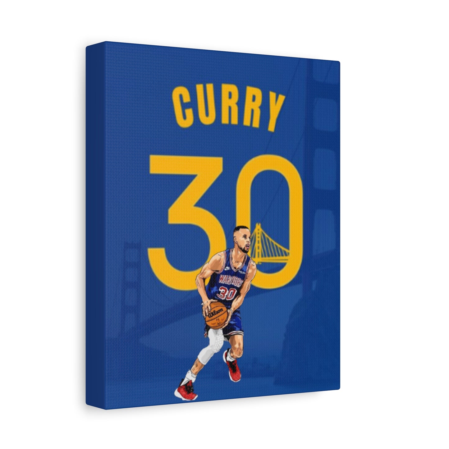 Steph Curry Canvas Print | Golden State Warriors Wall Art | NBA Decor for Basketball Fans & Man Caves