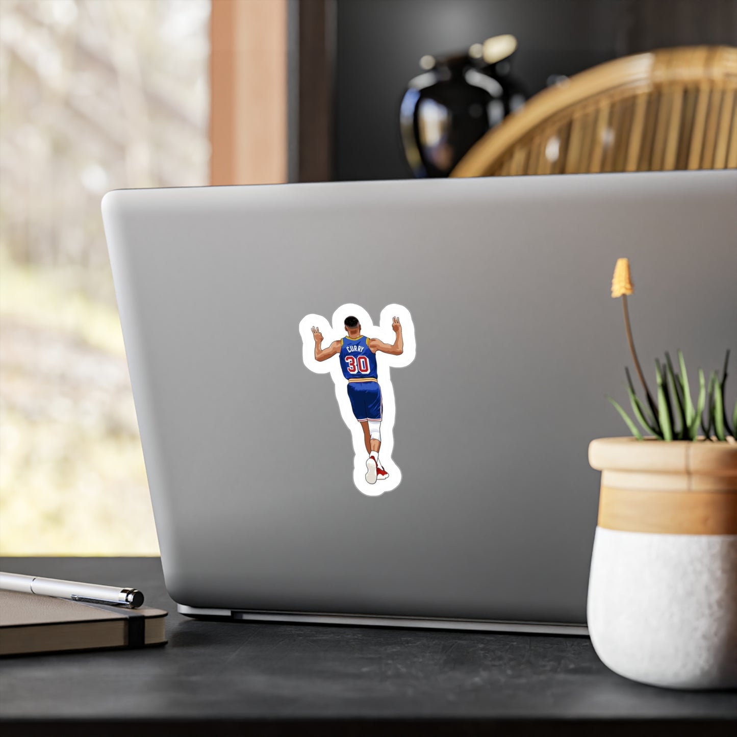Steph Curry Sticker NBA Vinyl Decal for Laptop, Water Bottle, Warriors Fan Gift, Basketball Sticker, Sports Fan Accessory