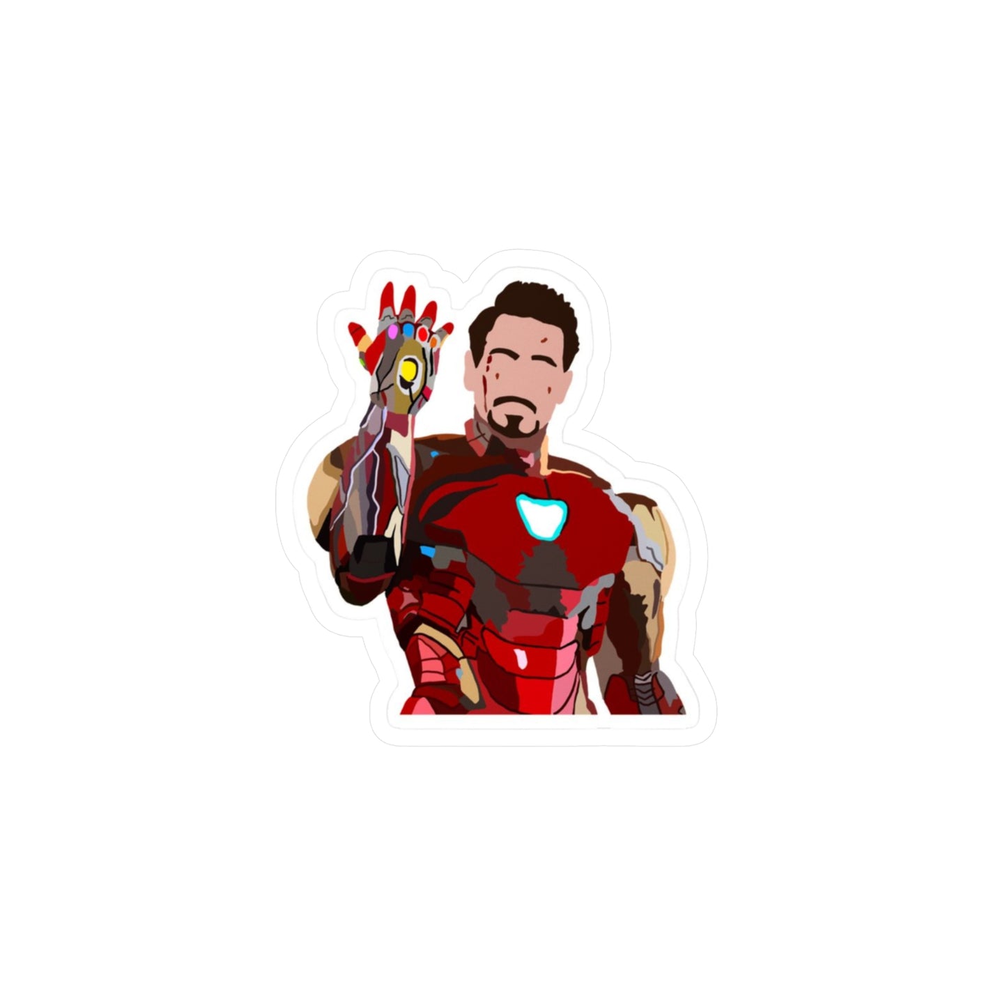 Heroic Iron Man Vinyl Decal, Kiss-Cut Sticker for Laptops, Cars, Water Bottles, Gifts for Superhero Fans & Unique Wall Decor
