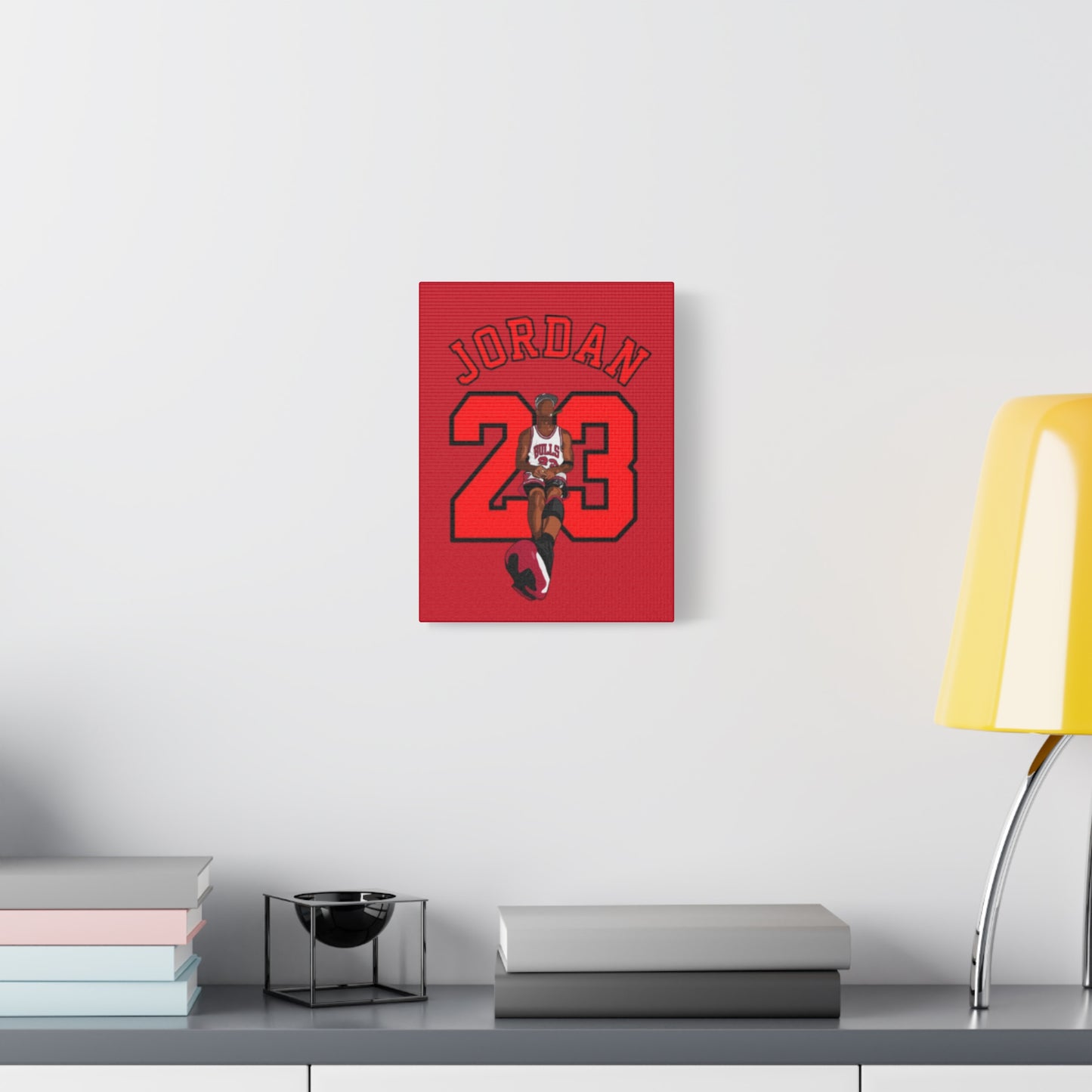 MJ Jersey Canvas Print , Jordan-Inspired Wall Art, Basketball Decor for Sports Fans, Chicago Bulls Gift