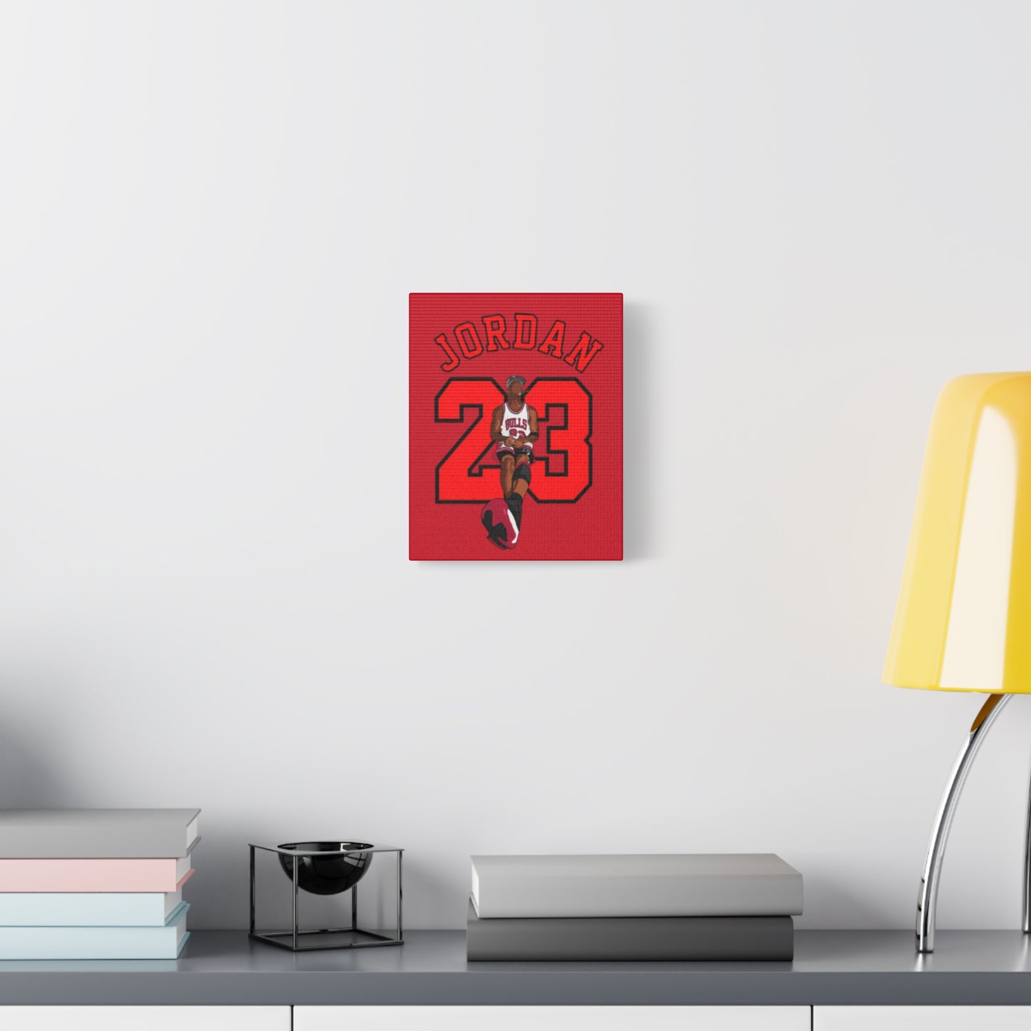 MJ Jersey Canvas Print , Jordan-Inspired Wall Art, Basketball Decor for Sports Fans, Chicago Bulls Gift