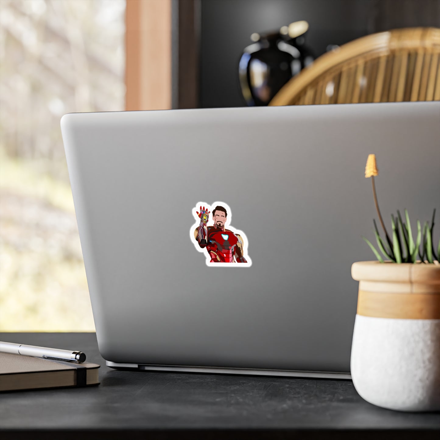 Heroic Iron Man Vinyl Decal, Kiss-Cut Sticker for Laptops, Cars, Water Bottles, Gifts for Superhero Fans & Unique Wall Decor