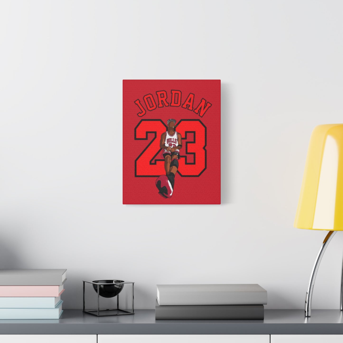 MJ Jersey Canvas Print , Jordan-Inspired Wall Art, Basketball Decor for Sports Fans, Chicago Bulls Gift