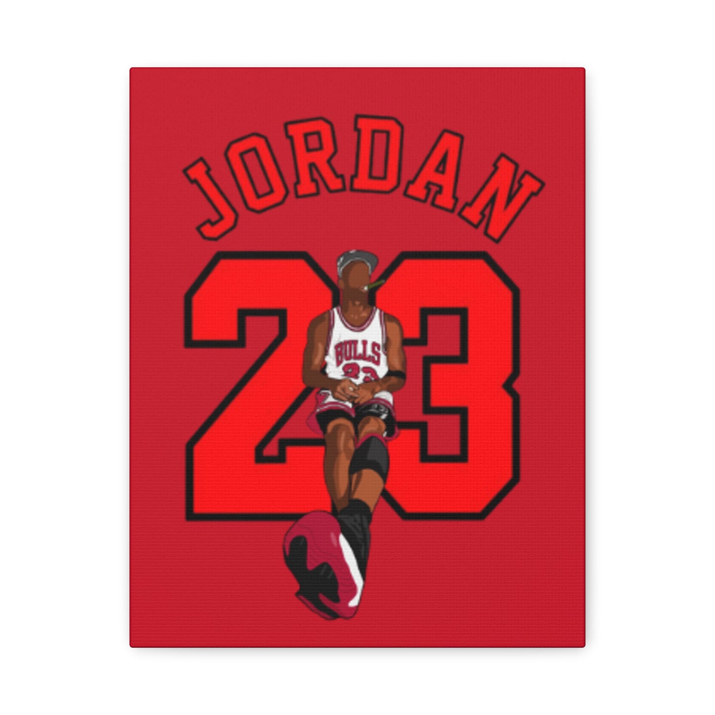 MJ Jersey Canvas Print , Jordan-Inspired Wall Art, Basketball Decor for Sports Fans, Chicago Bulls Gift