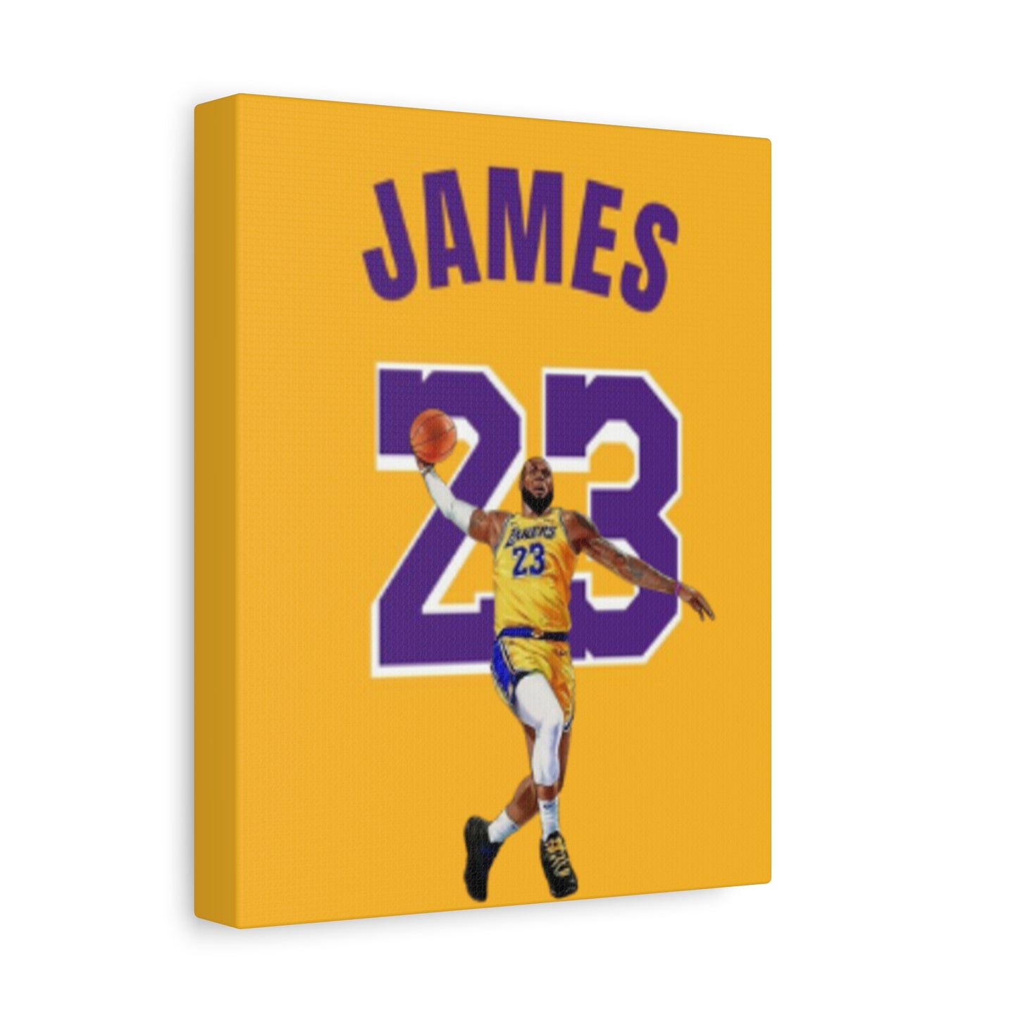LeBron James Canvas Art, Lakers Basketball Wall Decor, Gift for Lakers Fans, Sports Room & Home Decor, Gift For Lebron Fans