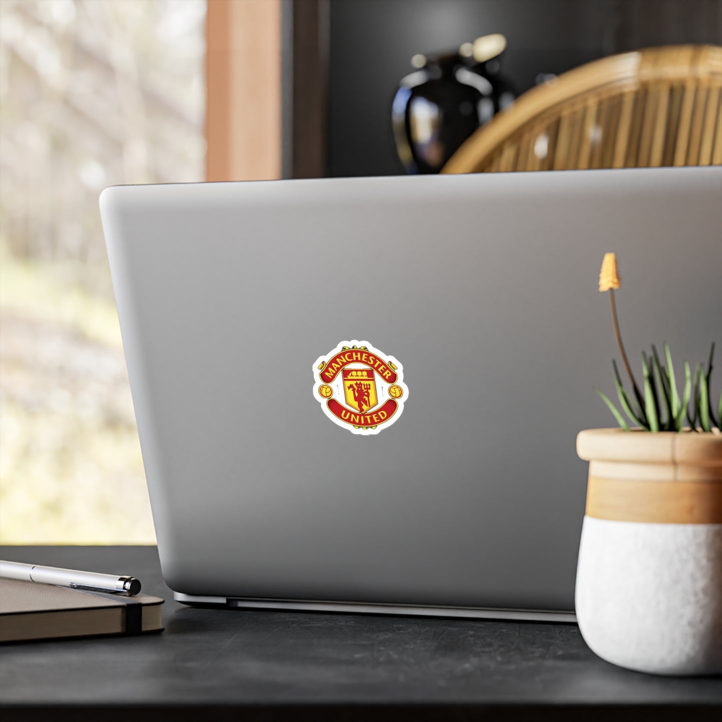 Manchester United Vinyl Decal, Kiss-Cut Football Sticker for Fans, Laptop Decals, Manchester United Fans, Team Spirit Decor