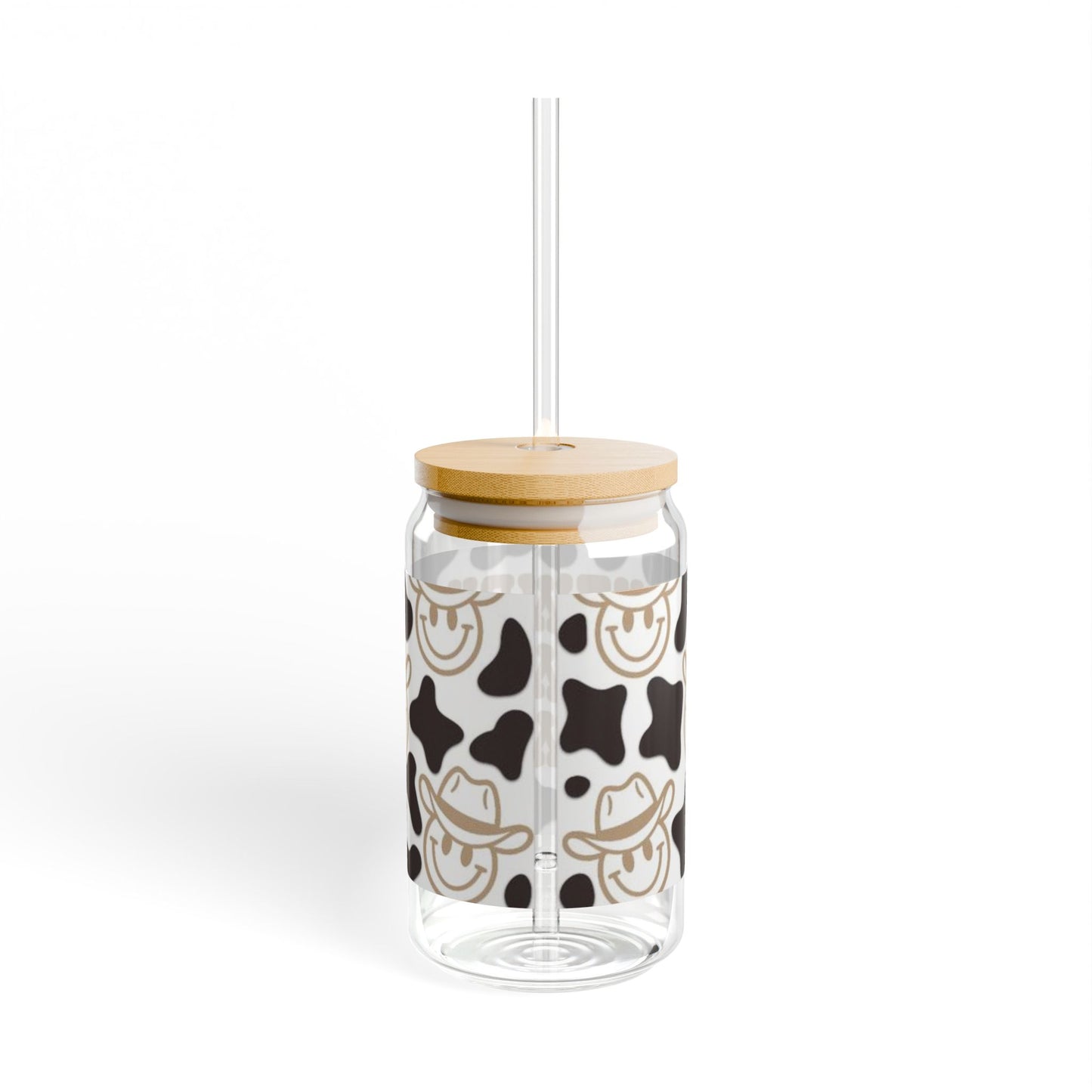 Cowboy Sipper Glass 16oz, Western Drinkware for Parties & Gifts, Rustic Coffee Cup