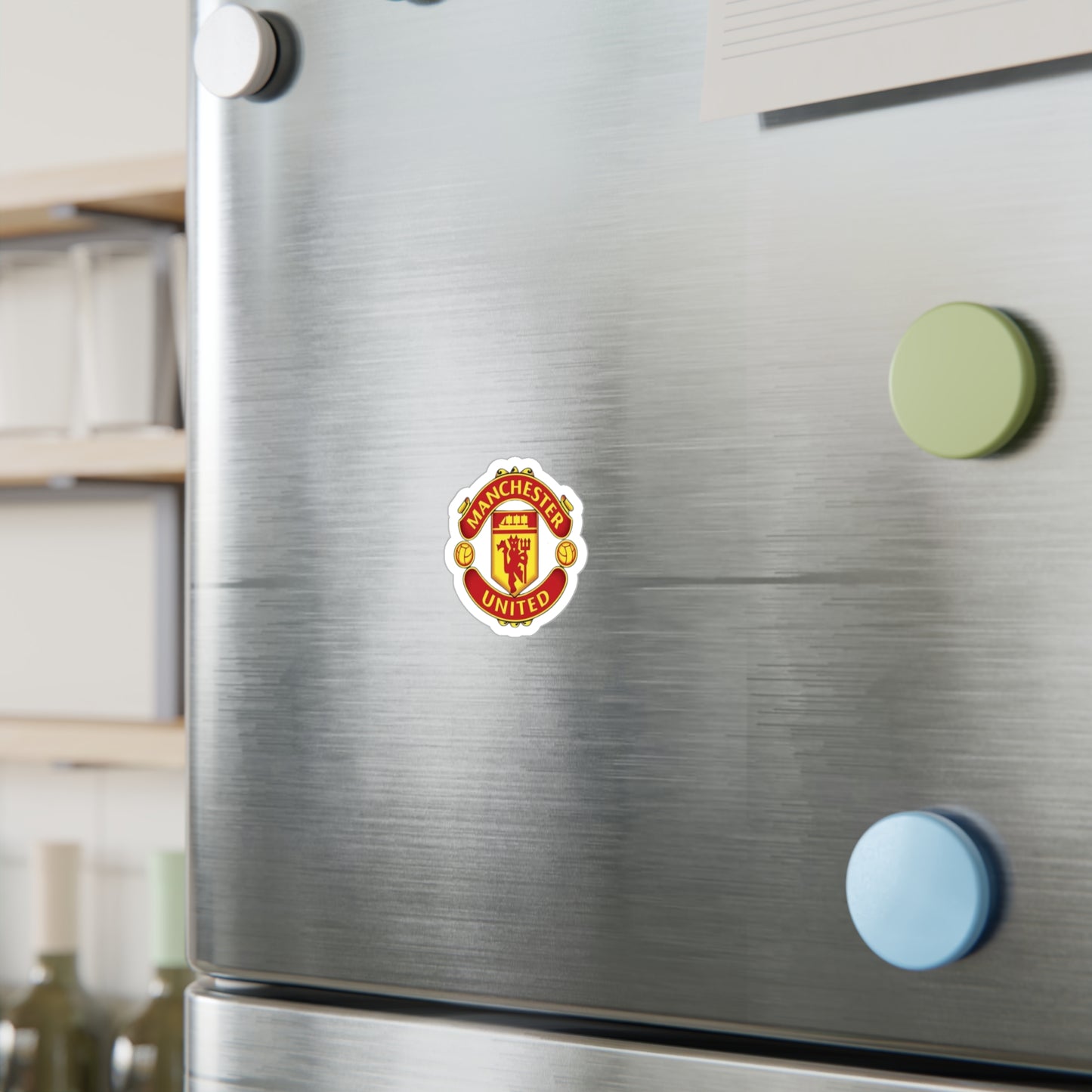 Manchester United Vinyl Decal, Kiss-Cut Football Sticker for Fans, Laptop Decals, Manchester United Fans, Team Spirit Decor