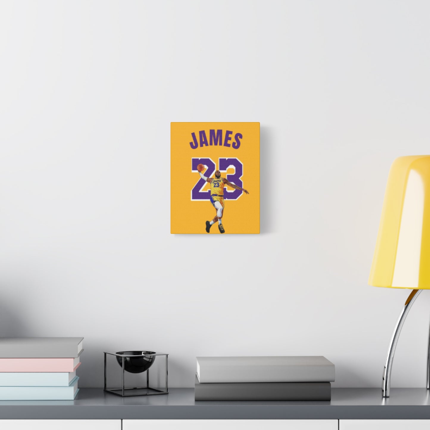 LeBron James Canvas Art, Lakers Basketball Wall Decor, Gift for Lakers Fans, Sports Room & Home Decor, Gift For Lebron Fans