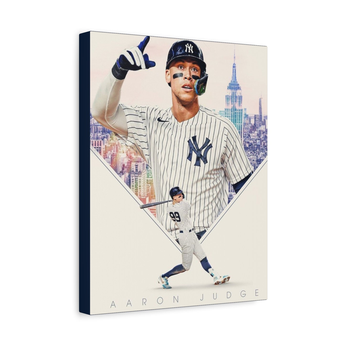 Aaron Judge Canvas Wall Art New York Yankees Poster Print, Baseball Fan Gift, Bronx Bombers Decor, Sports Artwork for Home or Office