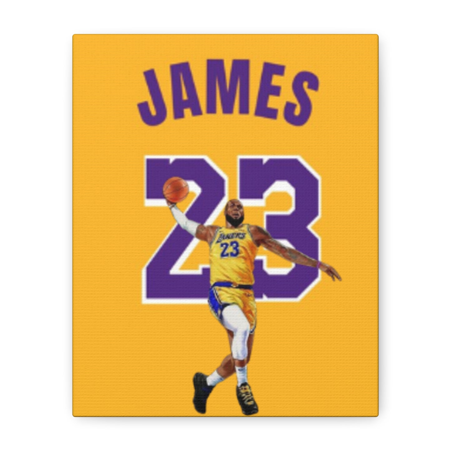 LeBron James Canvas Art, Lakers Basketball Wall Decor, Gift for Lakers Fans, Sports Room & Home Decor, Gift For Lebron Fans