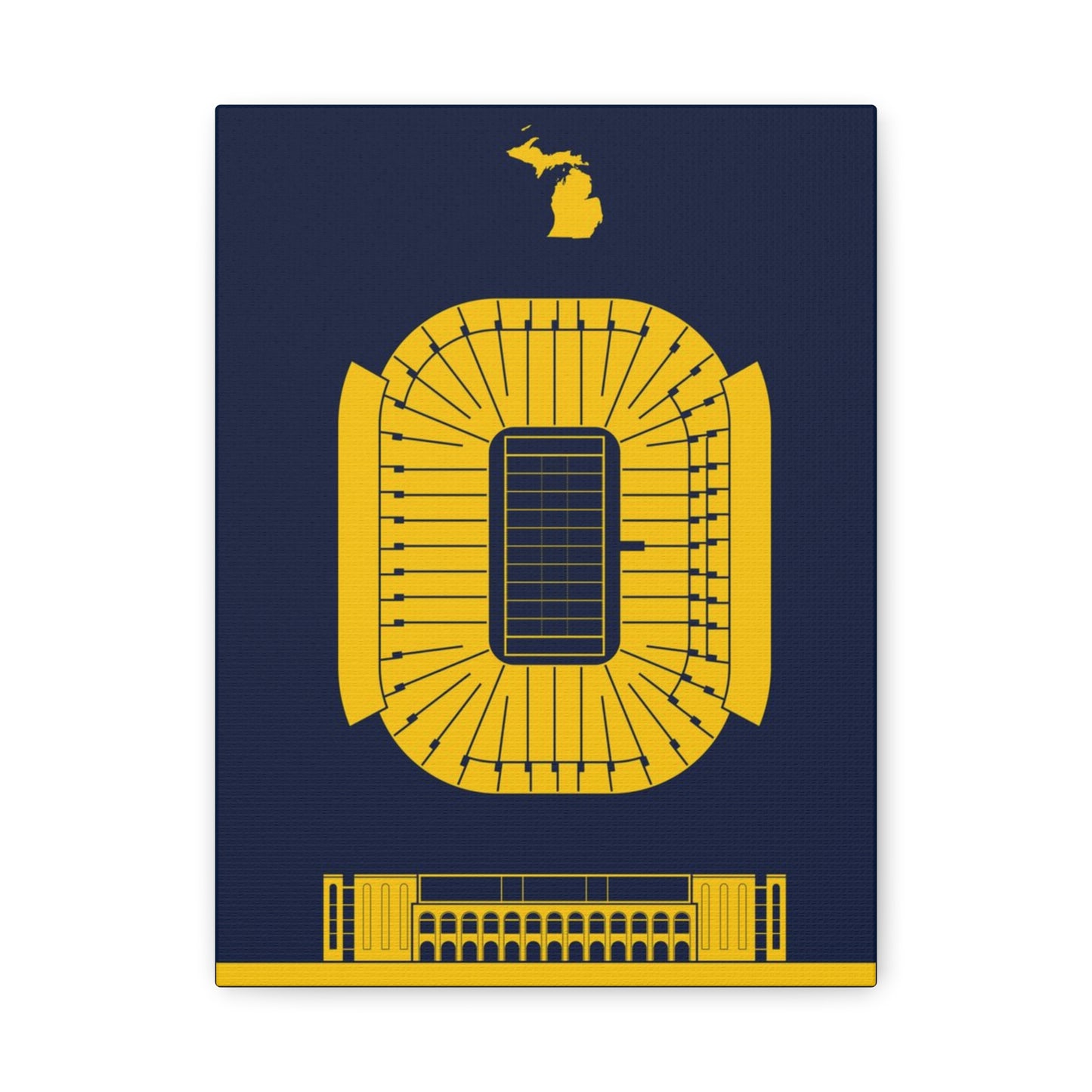 Michigan Stadium Canvas Print, Wolverines Stadium