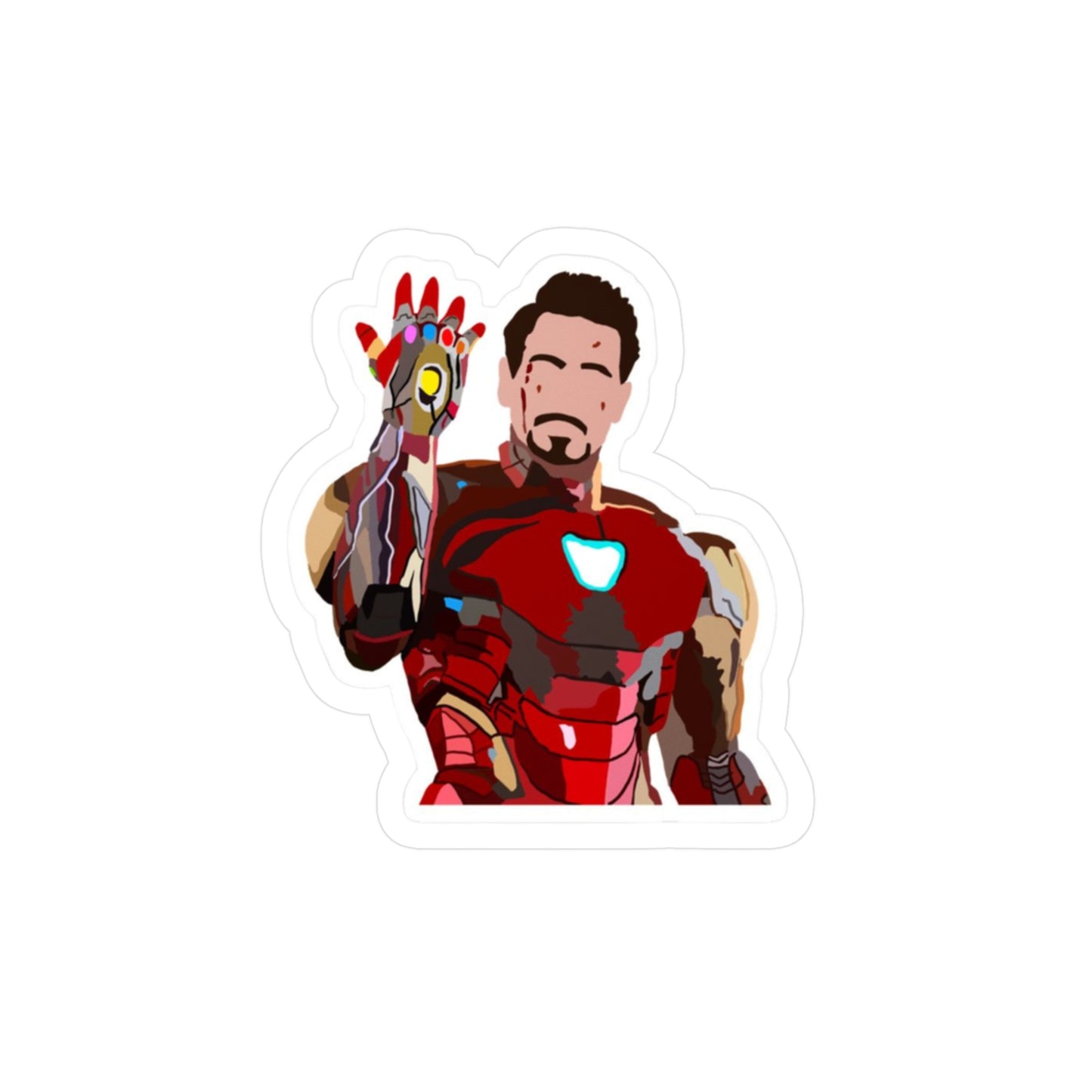 Heroic Iron Man Vinyl Decal, Kiss-Cut Sticker for Laptops, Cars, Water Bottles, Gifts for Superhero Fans & Unique Wall Decor