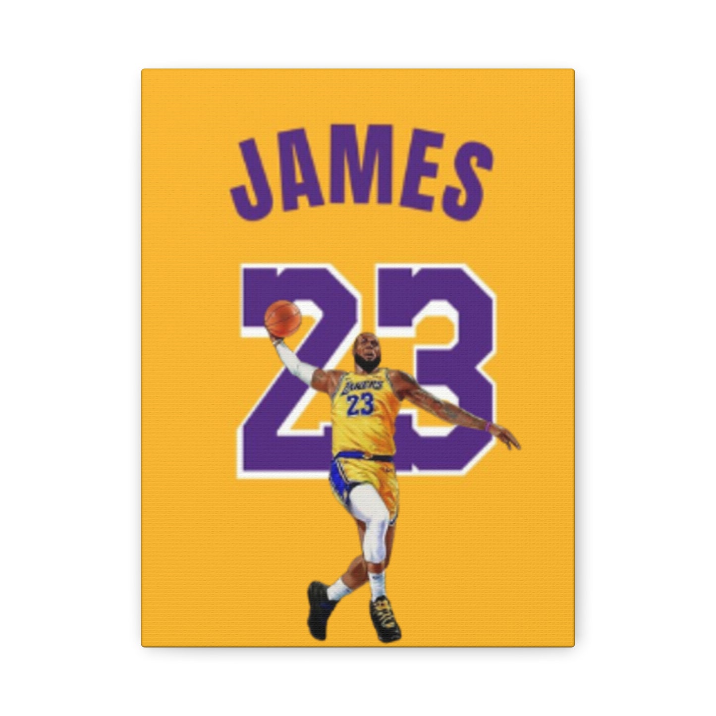 LeBron James Canvas Art, Lakers Basketball Wall Decor, Gift for Lakers Fans, Sports Room & Home Decor, Gift For Lebron Fans