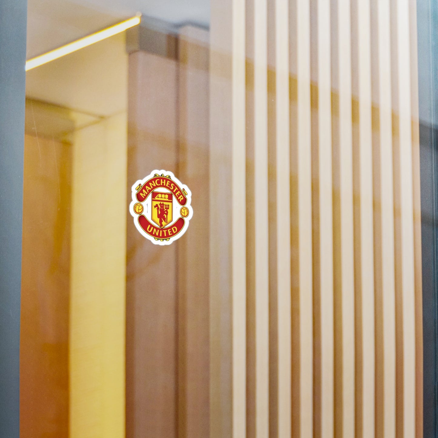 Manchester United Vinyl Decal, Kiss-Cut Football Sticker for Fans, Laptop Decals, Manchester United Fans, Team Spirit Decor