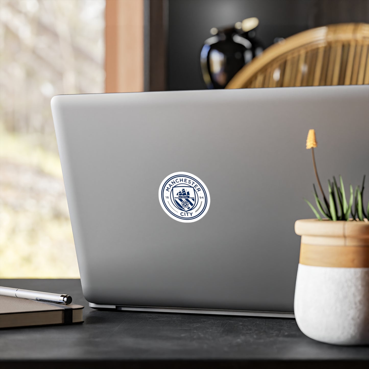 Manchester City Vinyl Sticker | Man City Fan Sticker for Laptops, Cars, Water Bottles & Gifts