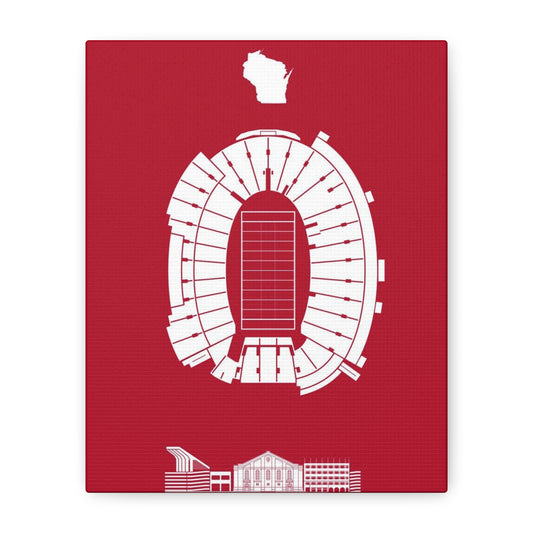 Camp Randall Stadium Canvas Print | Wisconsin Badgers Wall Art, College Football Decor, Gift for Wisconsin Fans